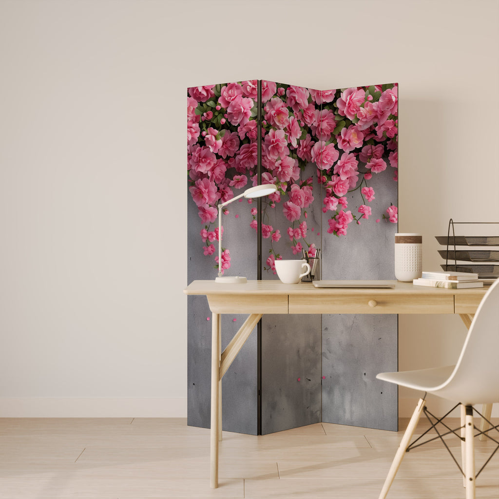 Διακοσμητικό διαχωριστικό δωματίου SERENE FLOWER FOLD 3 πάνελ