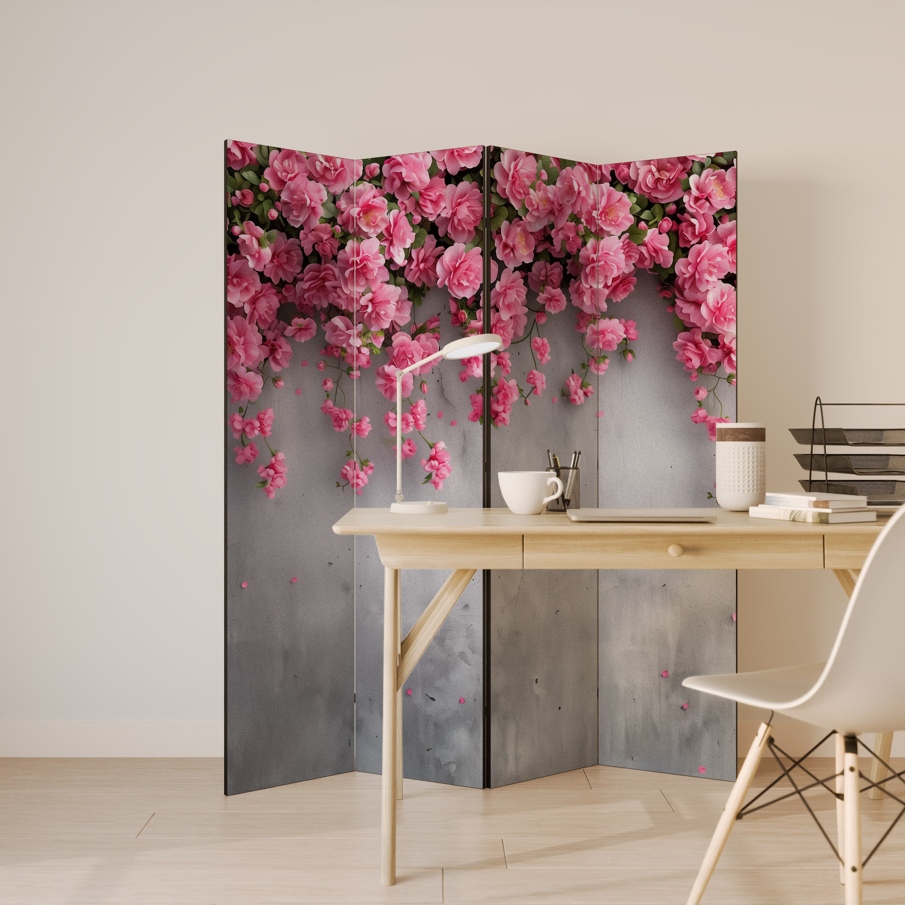SERENE FLOWER FOLD Παραβάν με 4 πάνελ