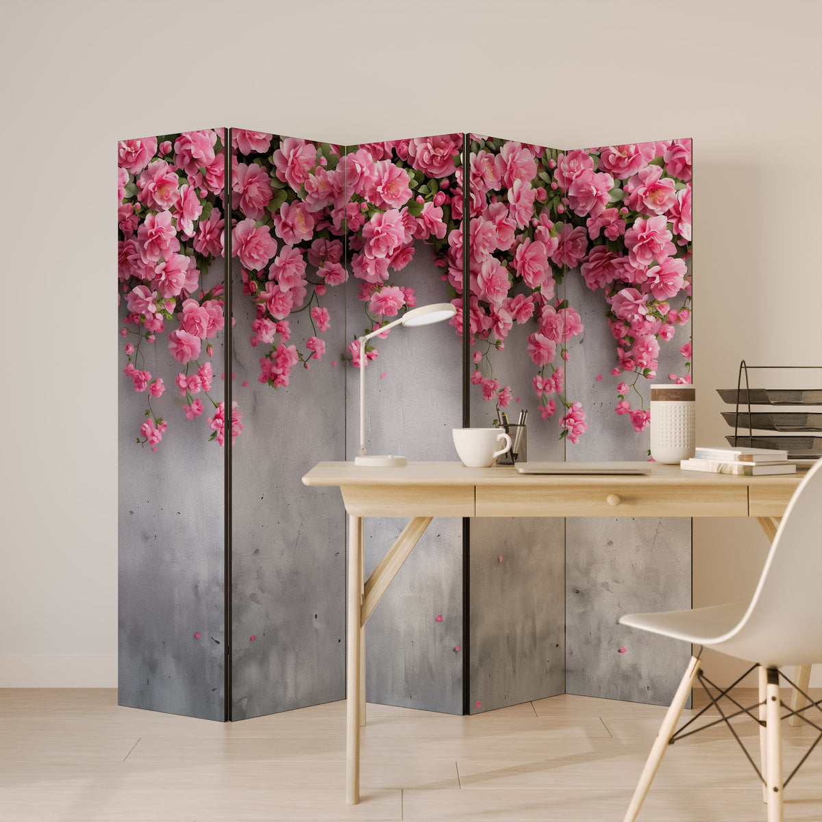 SERENE FLOWER FOLD Παραβάν με 5 πάνελ