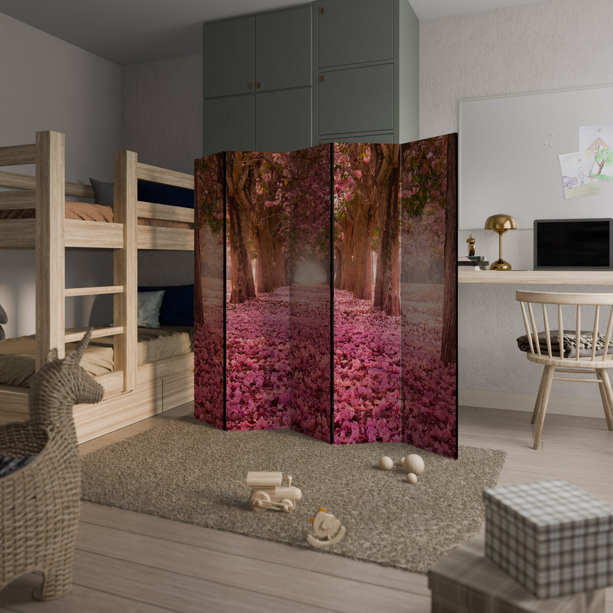 BLOSSOMING PATHWAYS Παραβάν με 5 πάνελ