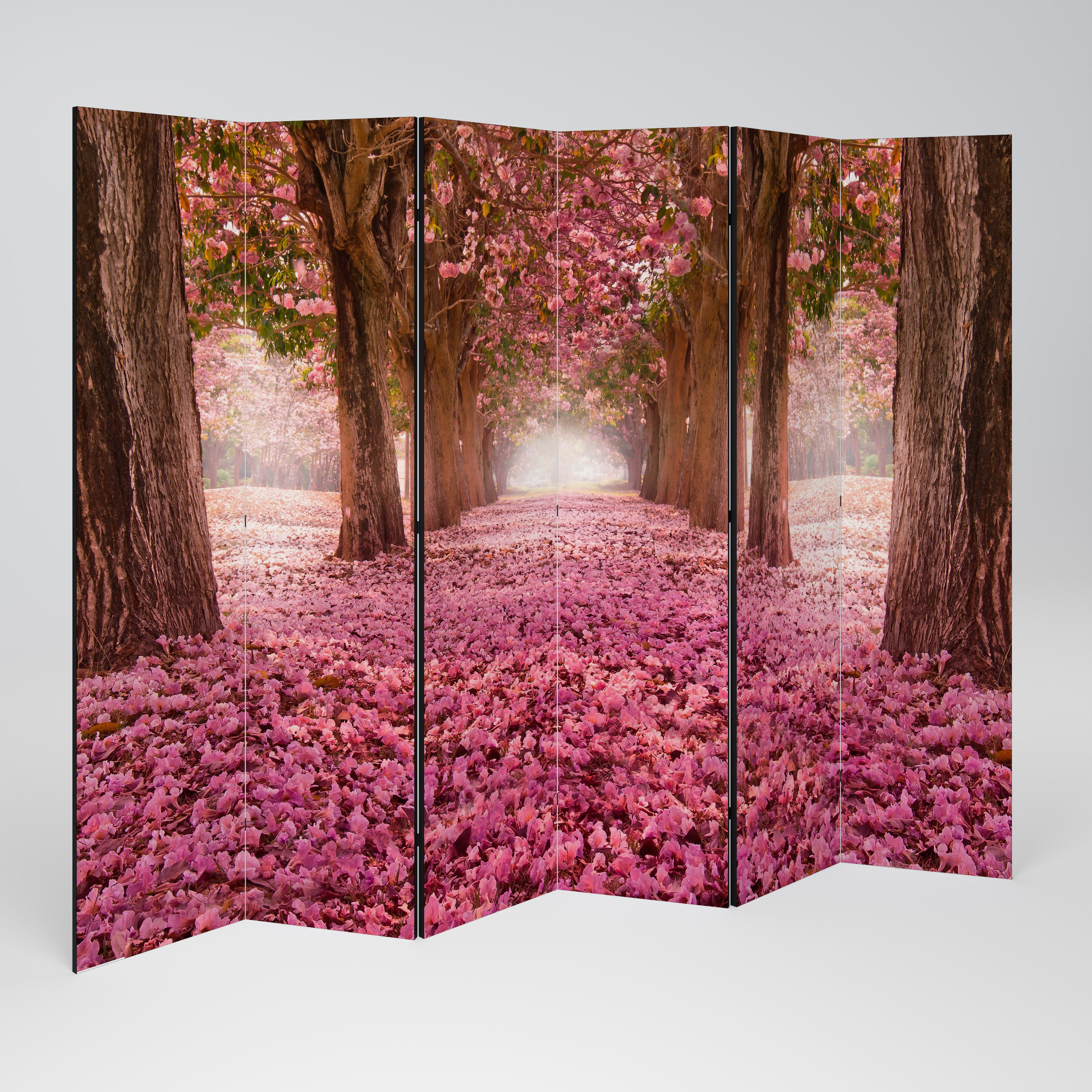 BLOSSOMING PATHWAYS 6-Panel Room Divider