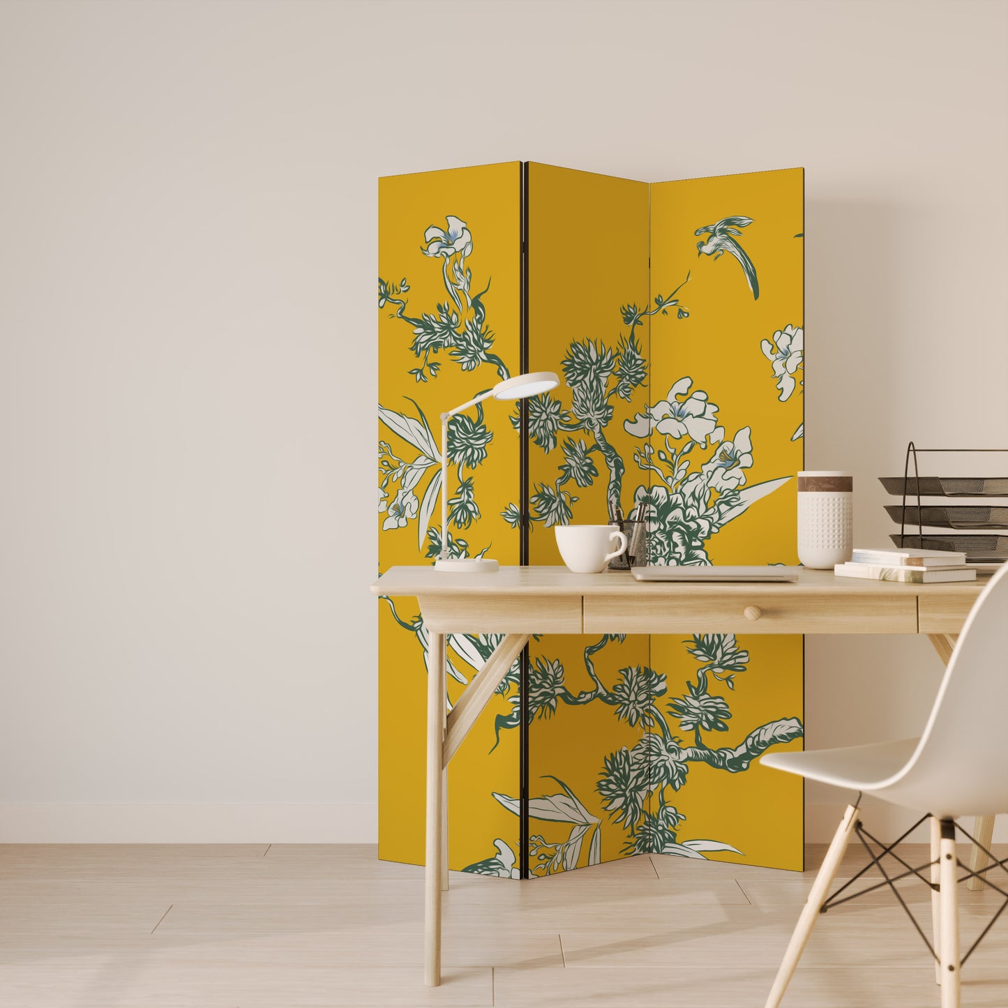 YELLOW CHINOISERIE Παραβάν με 3 πάνελ