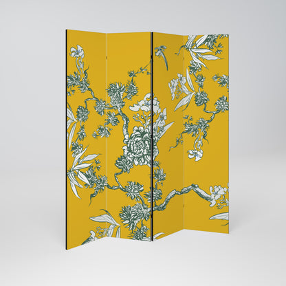 YELLOW CHINOISERIE Παραβάν με 4 πάνελ