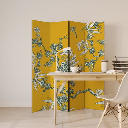 YELLOW CHINOISERIE Παραβάν με 4 πάνελ