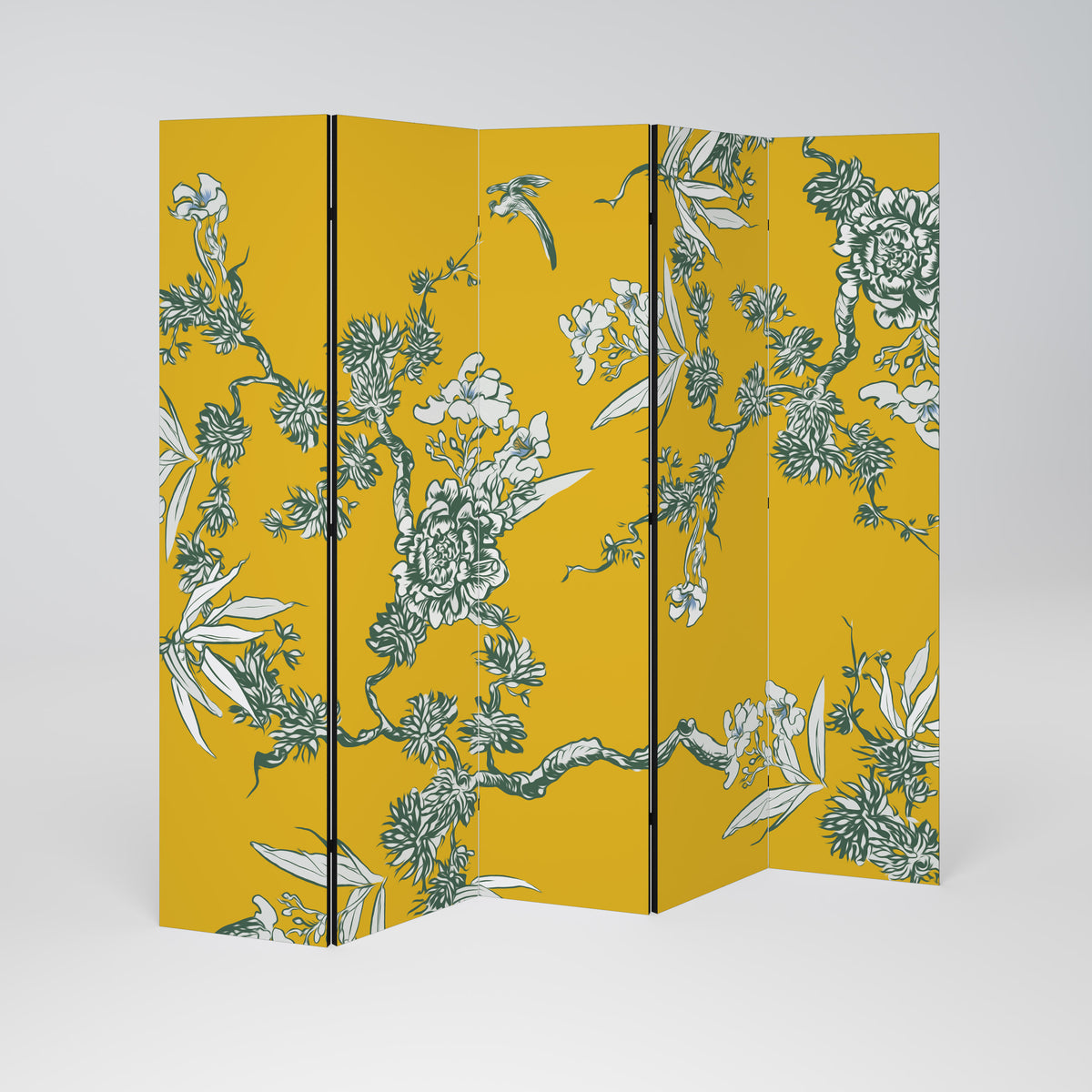 YELLOW CHINOISERIE Παραβάν με 5 πάνελ