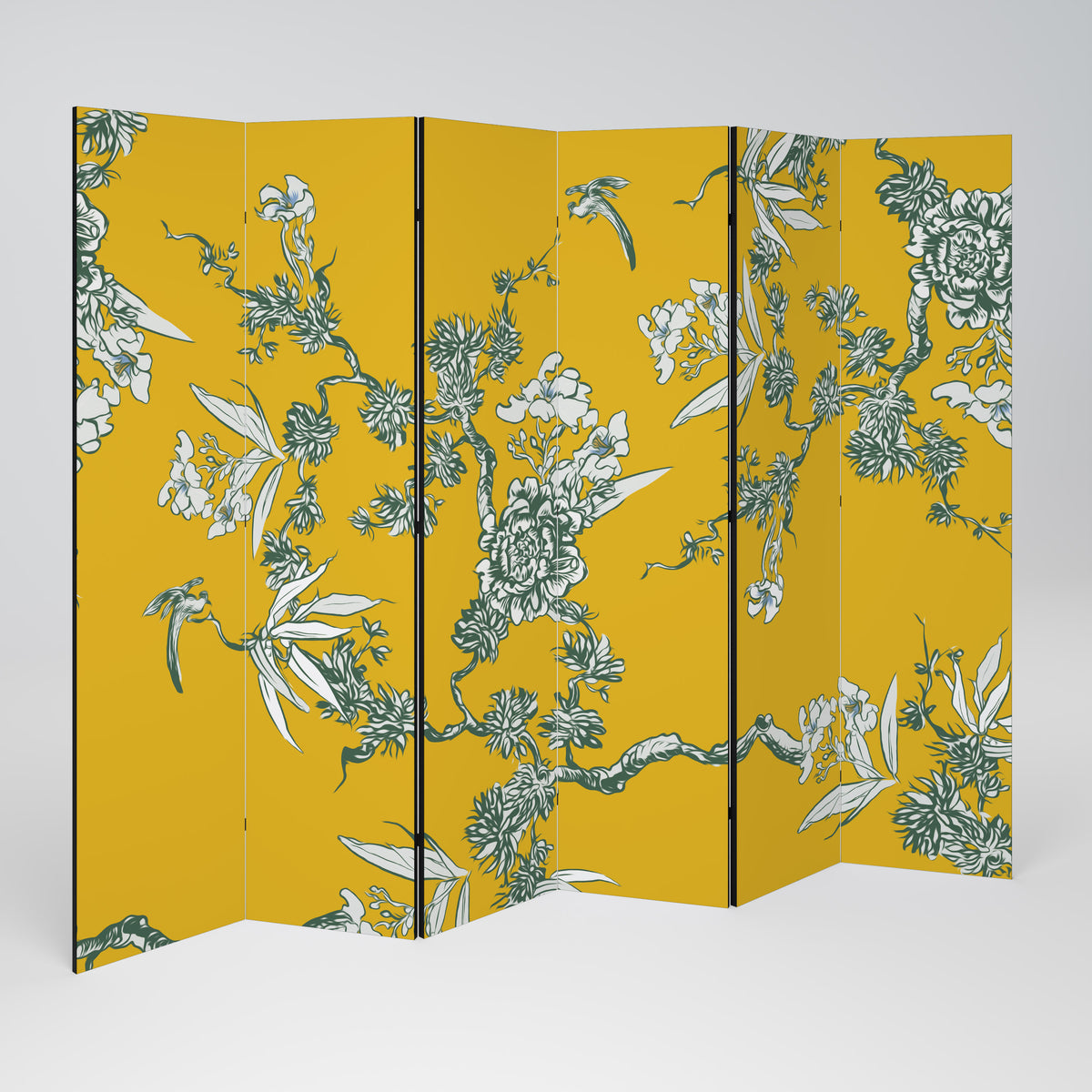 YELLOW CHINOISERIE Παραβάν με 6 πάνελ
