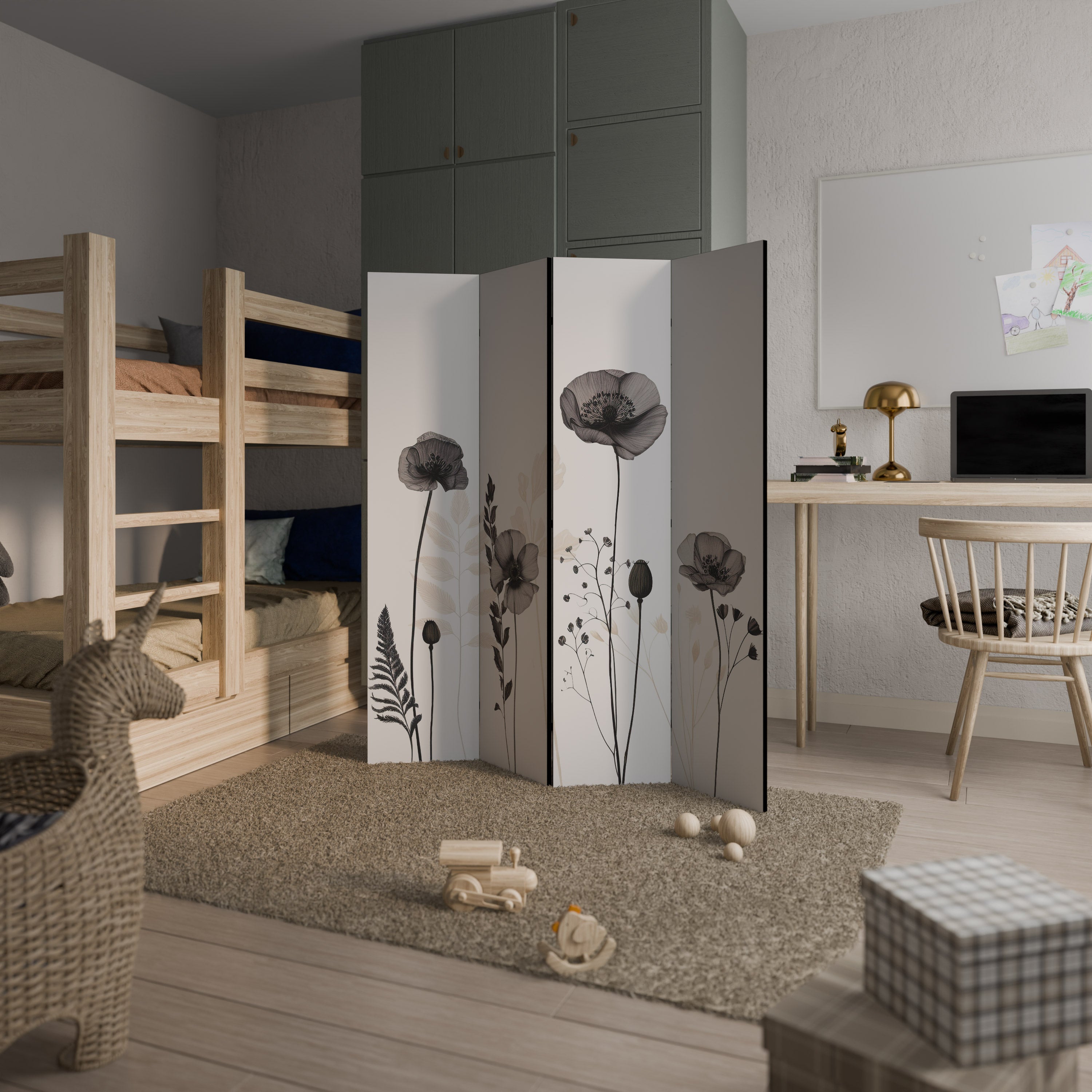 POPPY ALLURE Παραβάν με 4 πάνελ