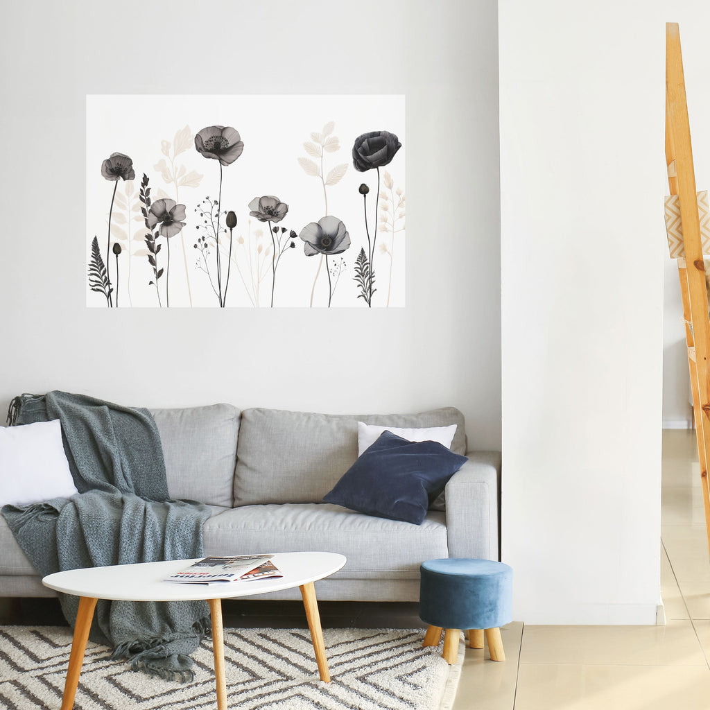 Αφίσα με οριζόντια σχεδίαση και σχέδιο POPPY ALLURE, με θέμα "Ξεφλουδισμένο και κολλημένο"