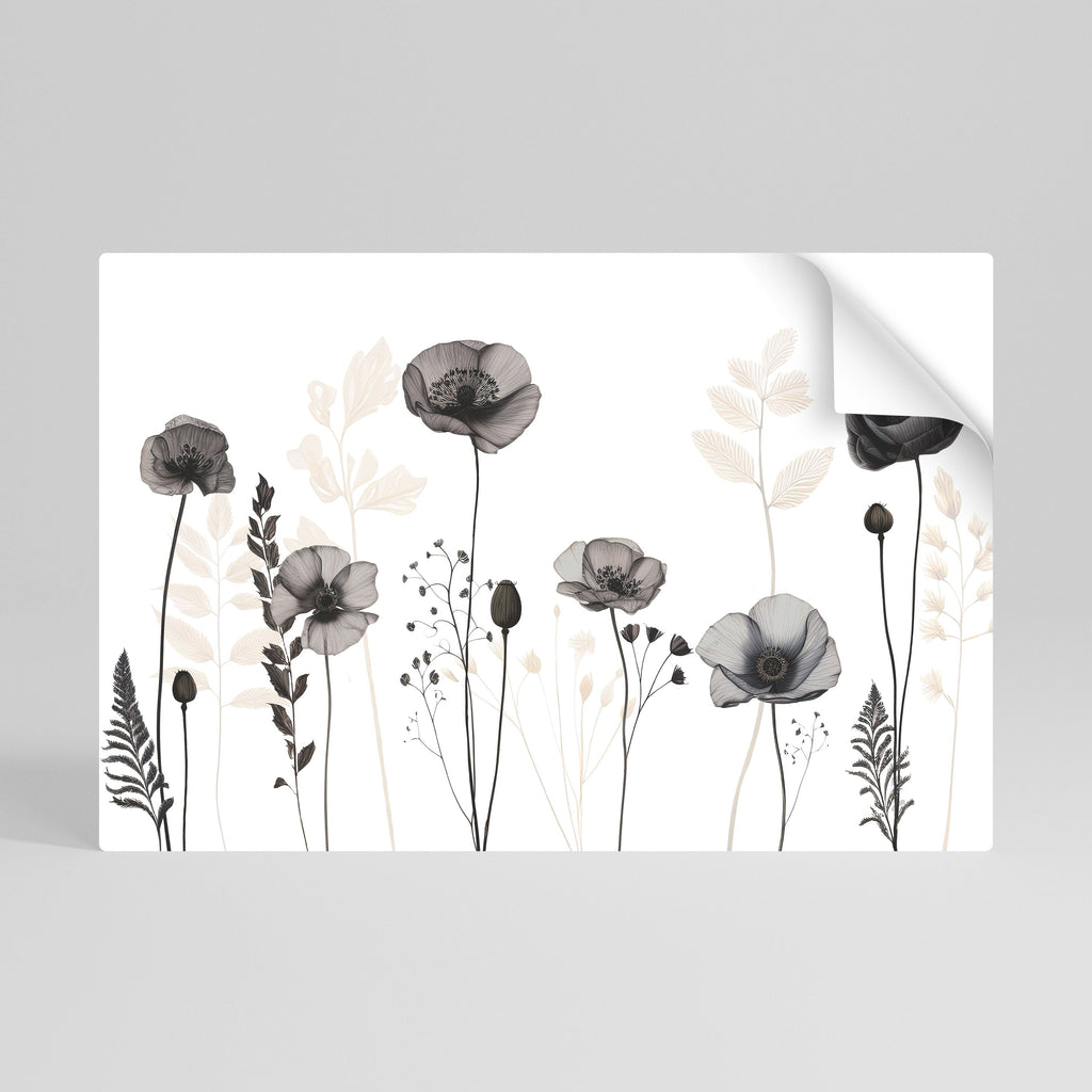 Αφίσα με οριζόντια σχεδίαση και σχέδιο POPPY ALLURE, με θέμα "Ξεφλουδισμένο και κολλημένο"