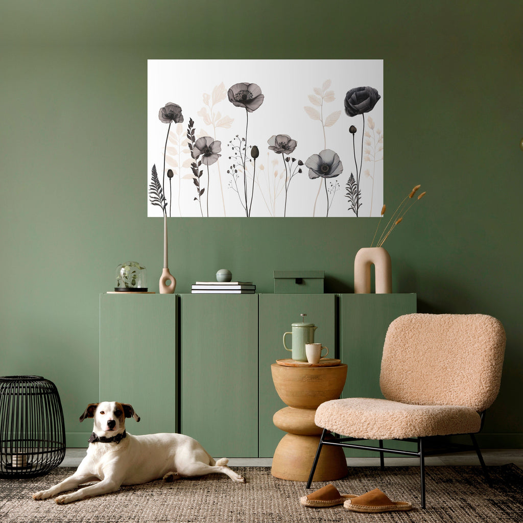 Αφίσα με οριζόντια σχεδίαση και σχέδιο POPPY ALLURE, με θέμα "Ξεφλουδισμένο και κολλημένο"