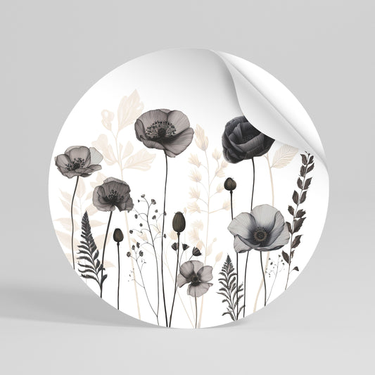 POPPY ALLURE Αυτοκόλλητη Αφίσα στρογγυλή