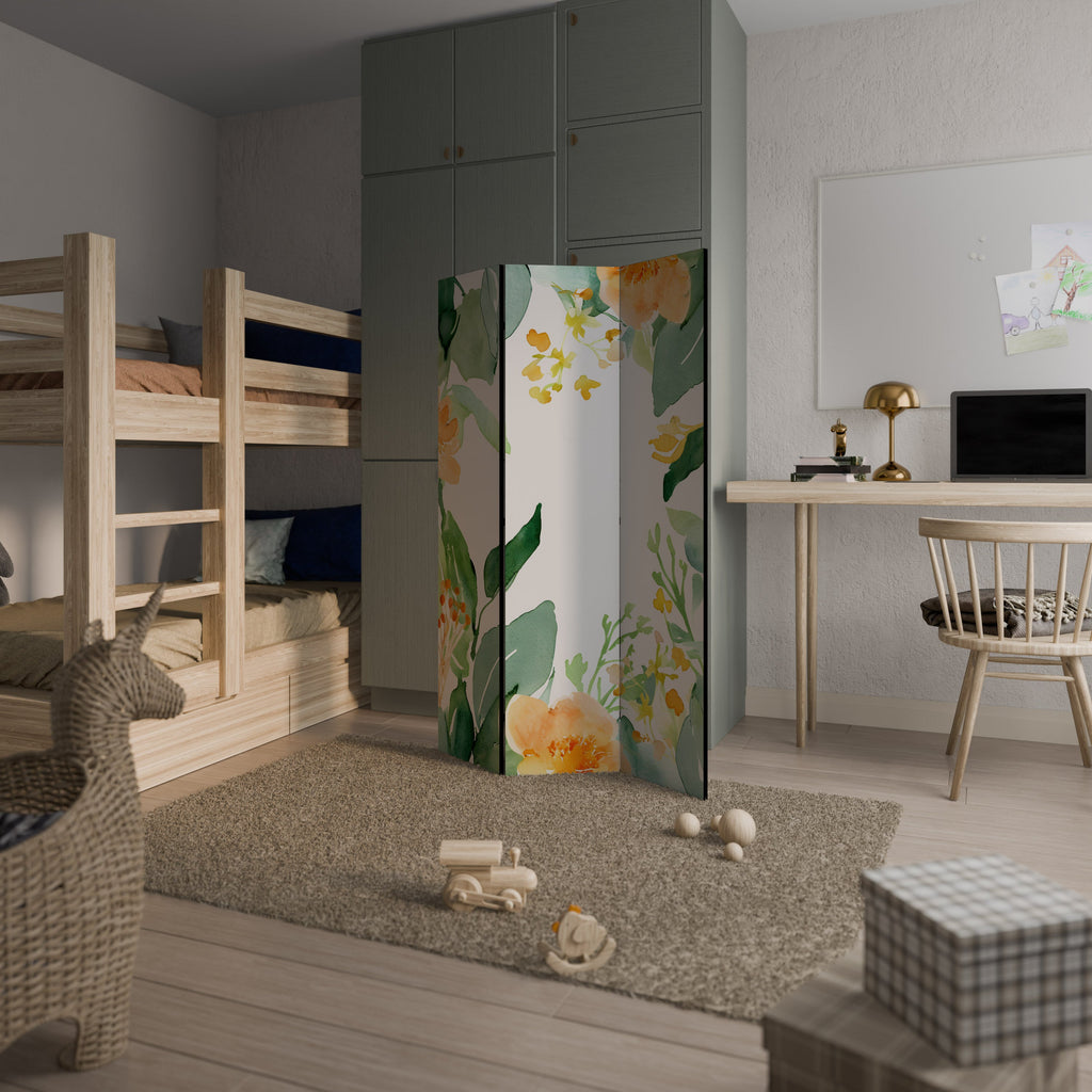 Διακοσμητικό διαχωριστικό δωματίου FLORAL SERENITY SPLIT 3 πάνελ