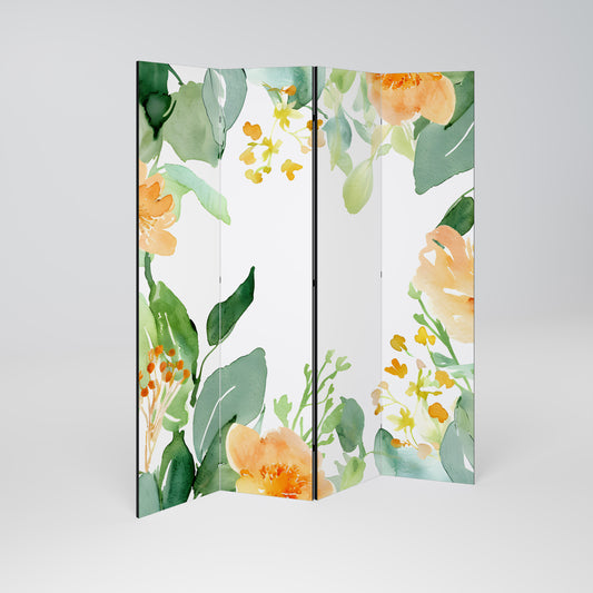 FLORAL SERENITY SPLIT 4-Panel Room Divider