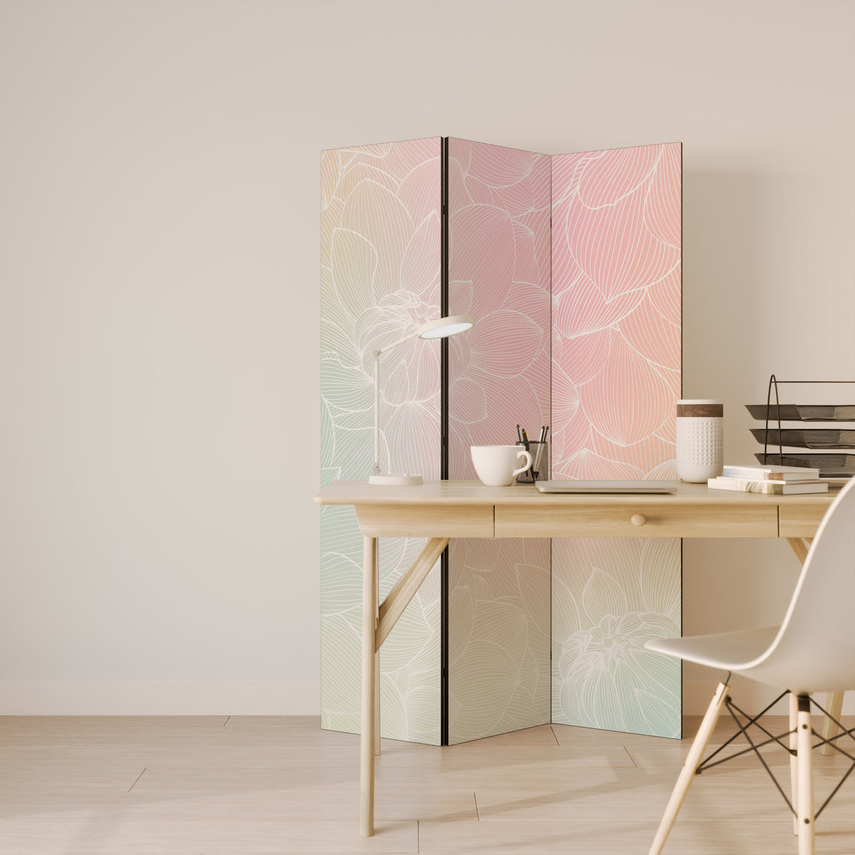 ELEGANT FLORAL FUSION Παραβάν με 3 πάνελ