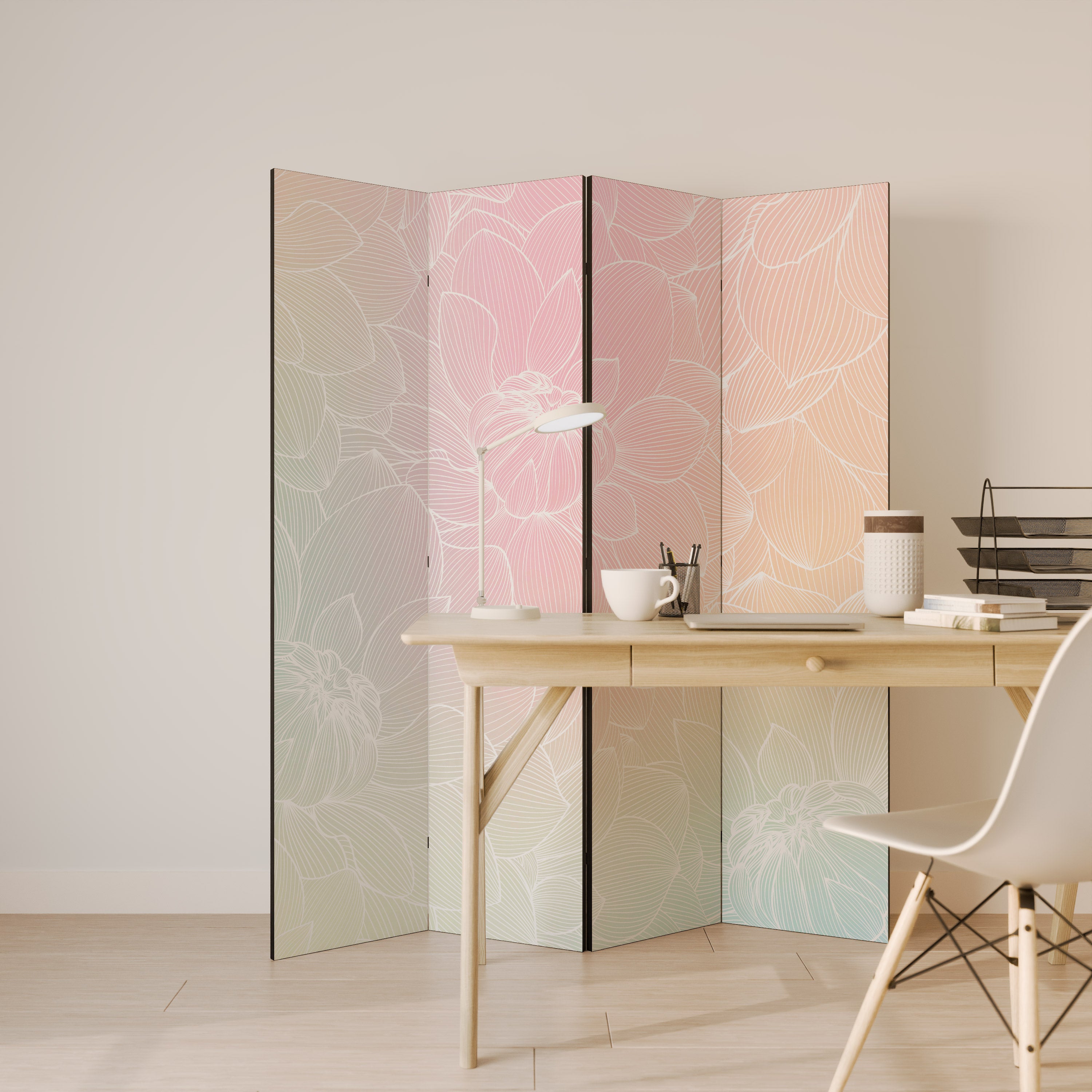 ELEGANT FLORAL FUSION Παραβάν με 4 πάνελ