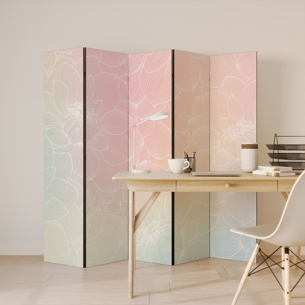 ELEGANT FLORAL FUSION Διακοσμητικό διαχωριστικό δωματίου 5 πάνελ