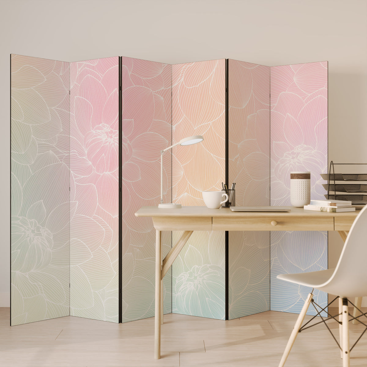 ELEGANT FLORAL FUSION Παραβάν με 6 πάνελ