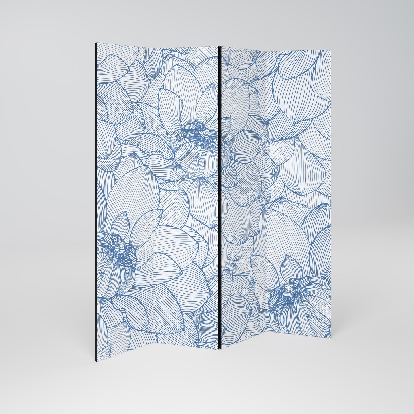 LUSH LINEAR BLOOMS Παραβάν με 4 πάνελ
