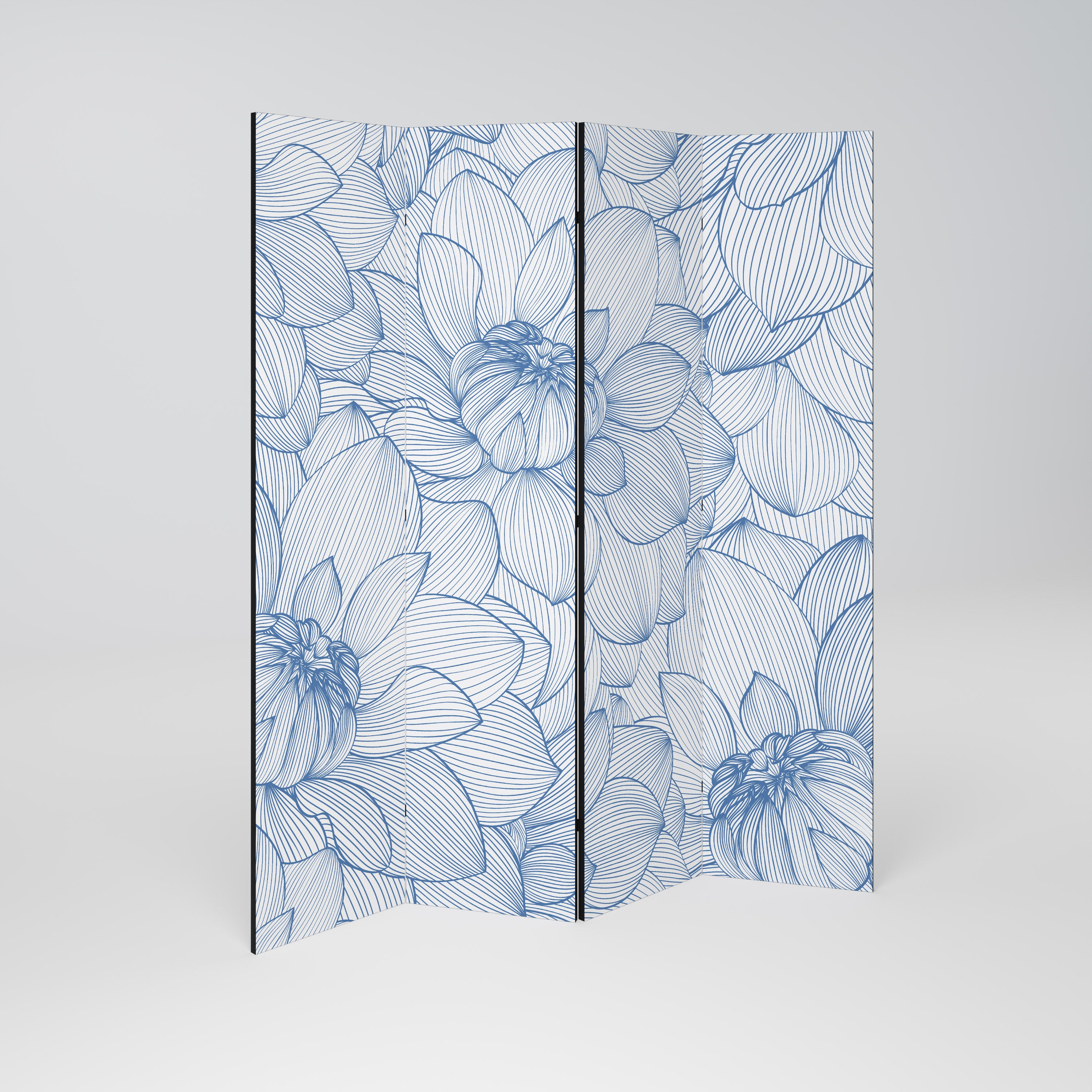 LUSH LINEAR BLOOMS Παραβάν με 4 πάνελ