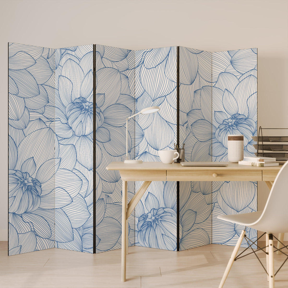 LUSH LINEAR BLOOMS Παραβάν με 6 πάνελ