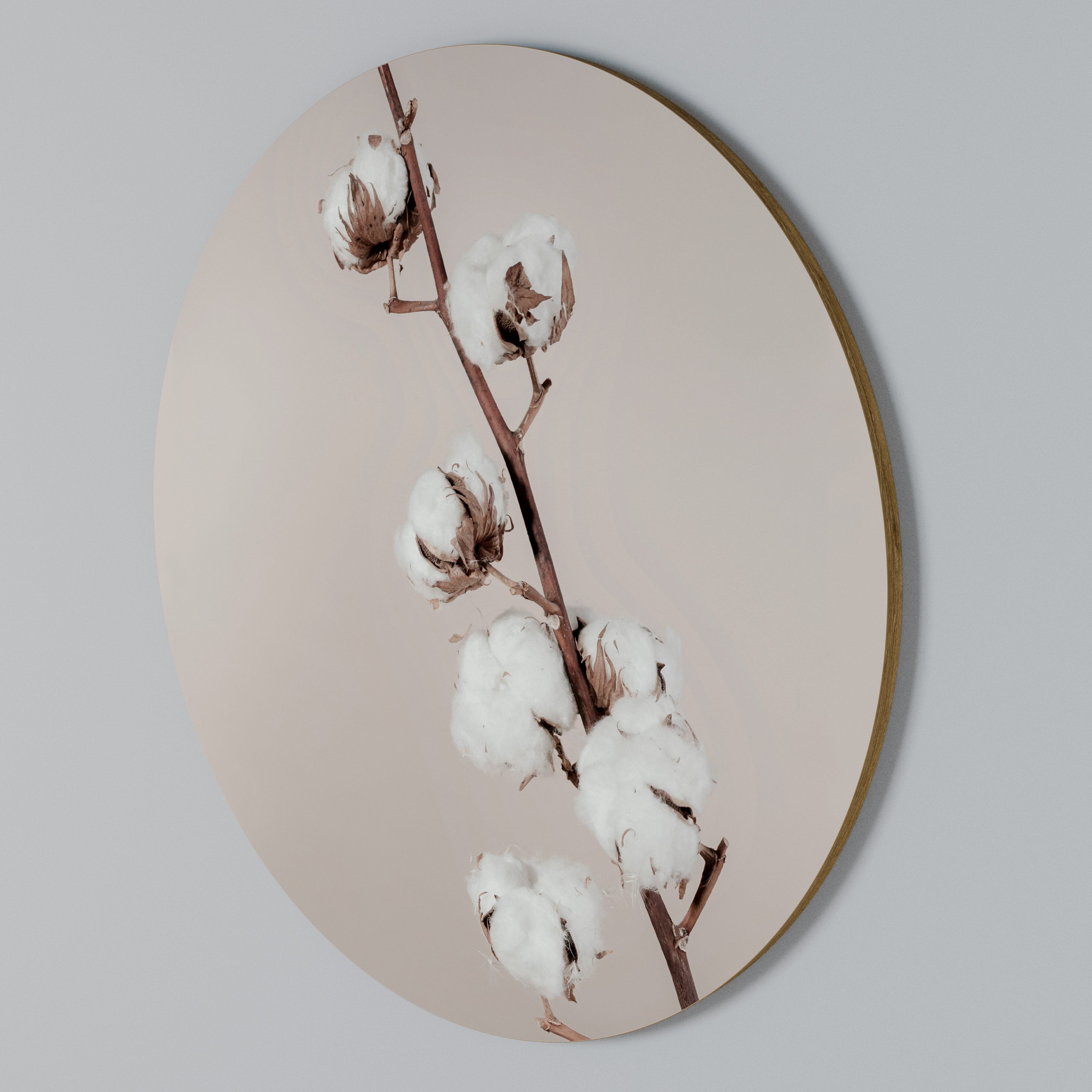 COTTON CLOUDS IN BALANCE Round Wall Art