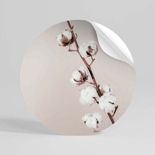 COTTON CLOUDS IN BALANCE Αυτοκόλλητη Αφίσα στρογγυλή