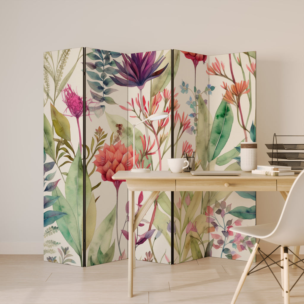 HERBAL FIESTA 5-Panel Room Divider