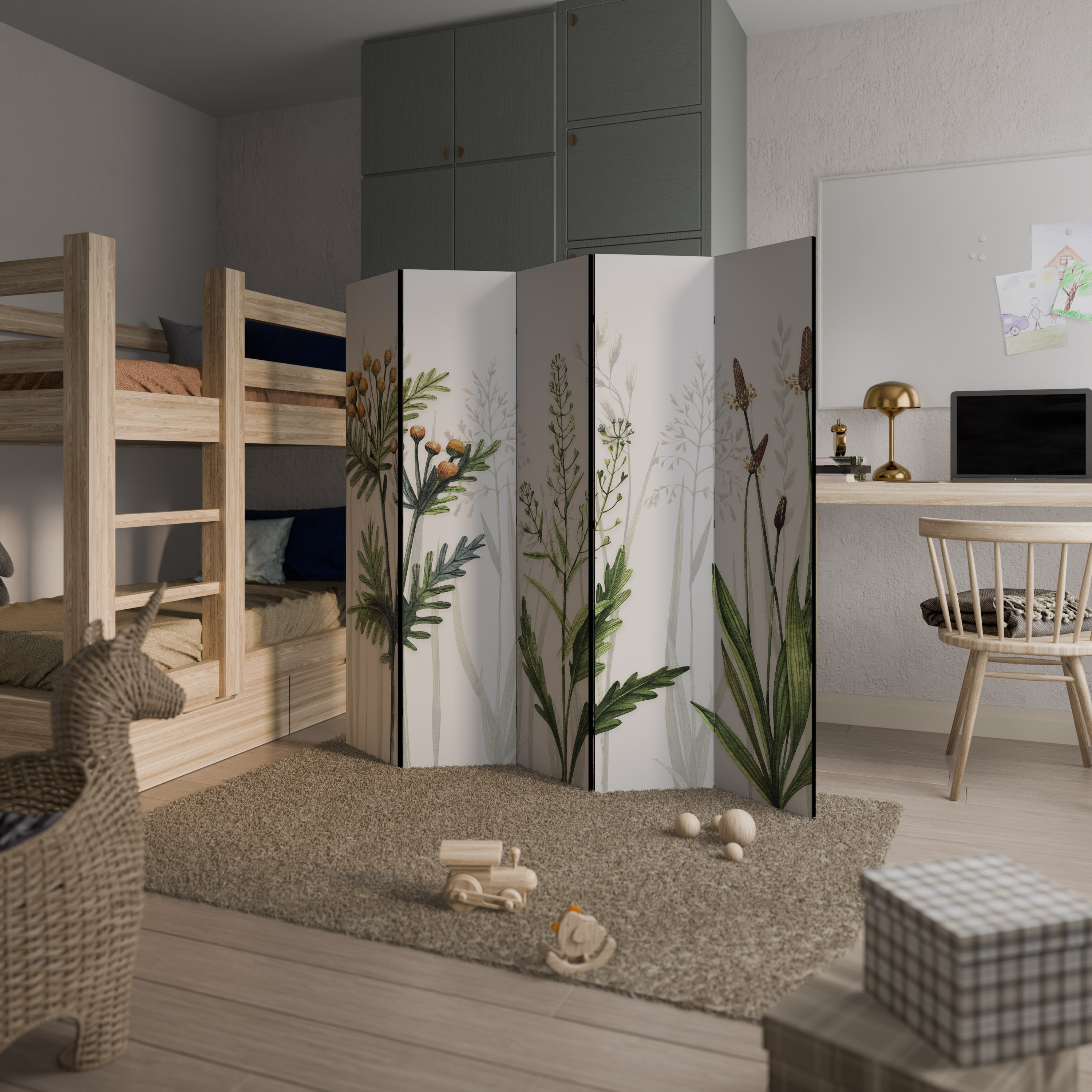 HERBAL DREAM 5-Panel Room Divider