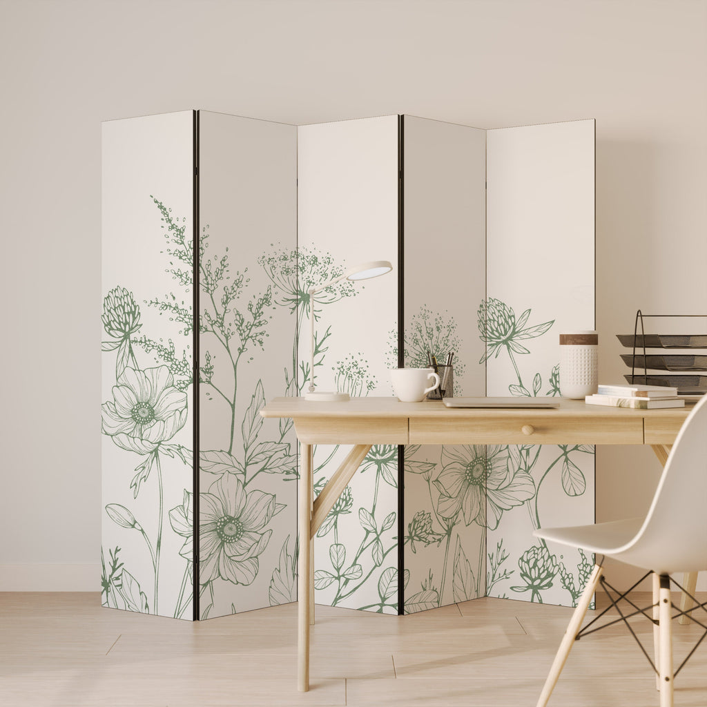 WILDER BEAUTY Decorative 5-Panel Room Divider