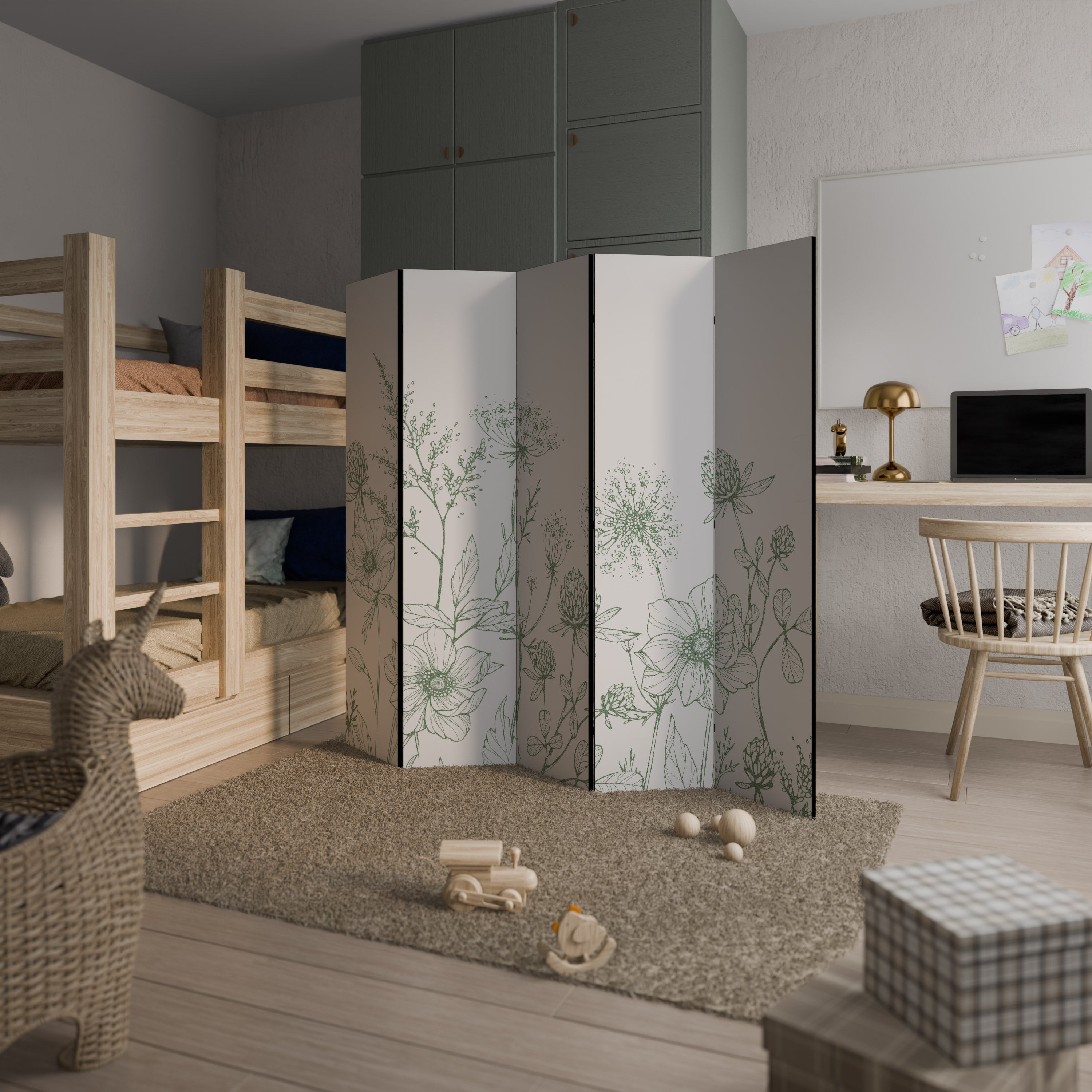 WILDER BEAUTY 5-Panel Room Divider