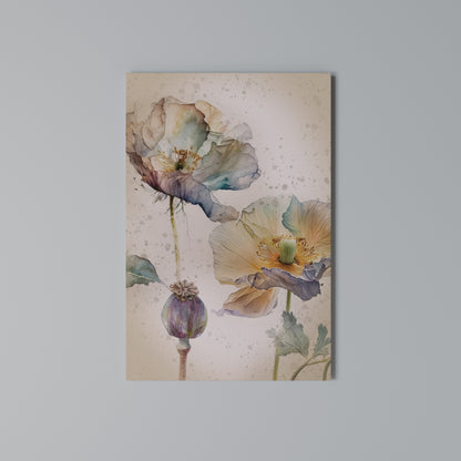 SOFTEN POPPY Κατακόρυφος Πίνακας σε Καμβά