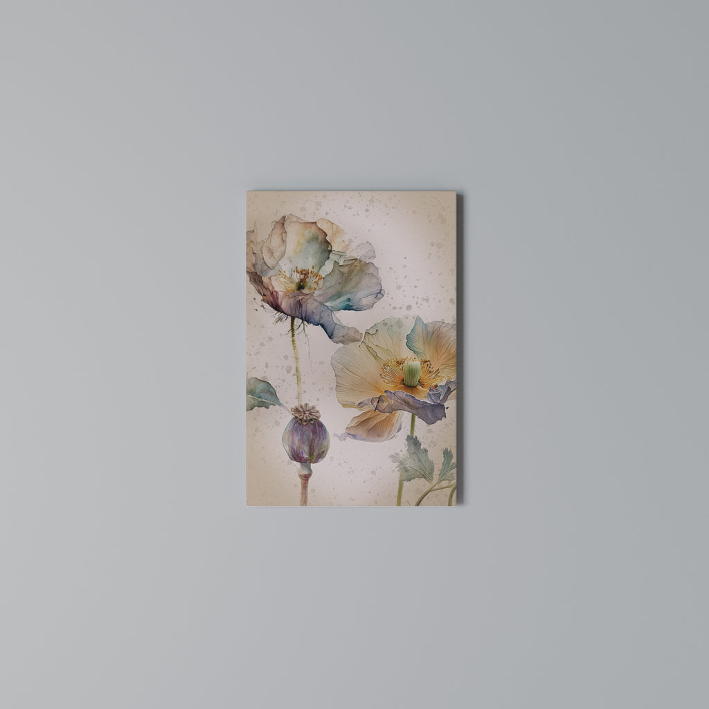 SOFTEN POPPY Vertical Canvas Print