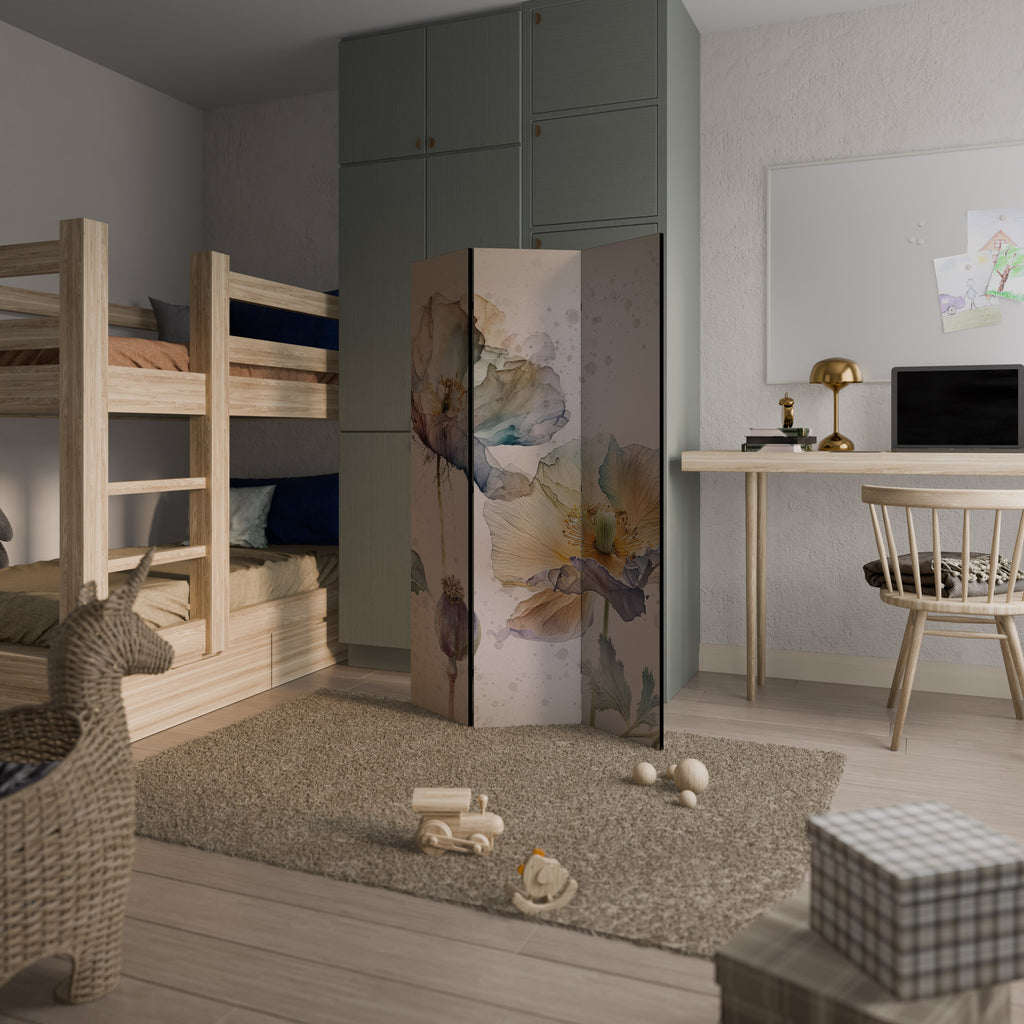SOFTEN POPPY 3-Panel Room Divider