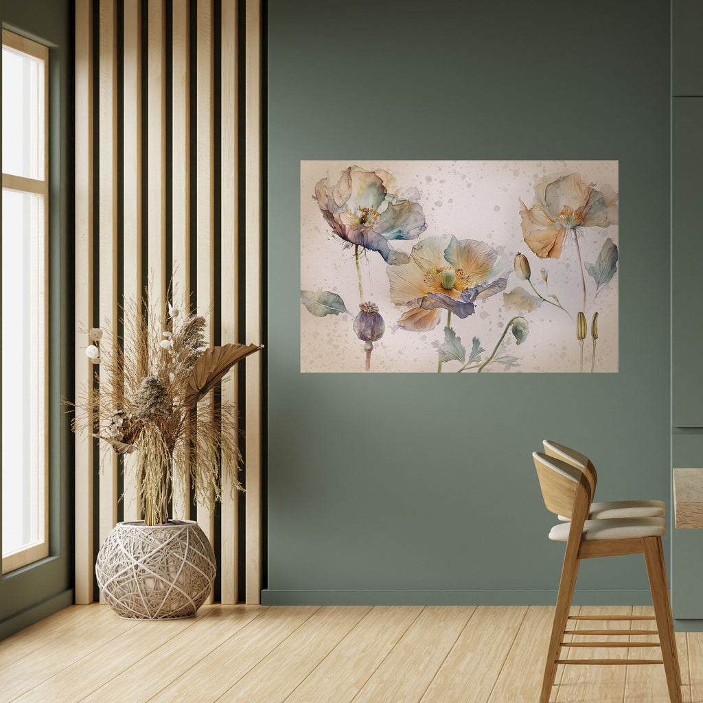 Αφίσα με οριζόντια εκτύπωση SOFTEN POPPY, ξεφλουδίστε και κολλήστε