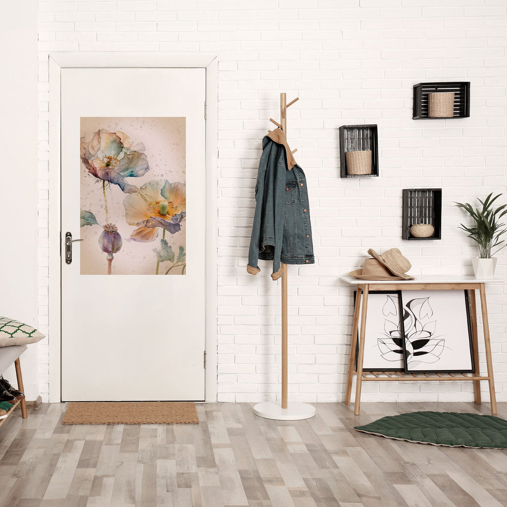 SOFTEN POPPY Peel and Stick Vertical Poster