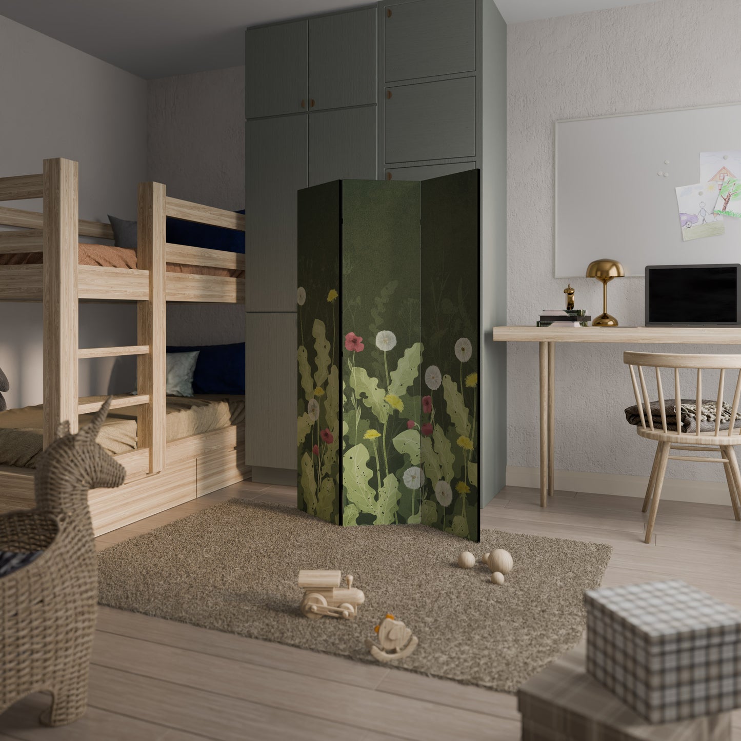 DANDELION AMUSE 3-Panel Room Divider