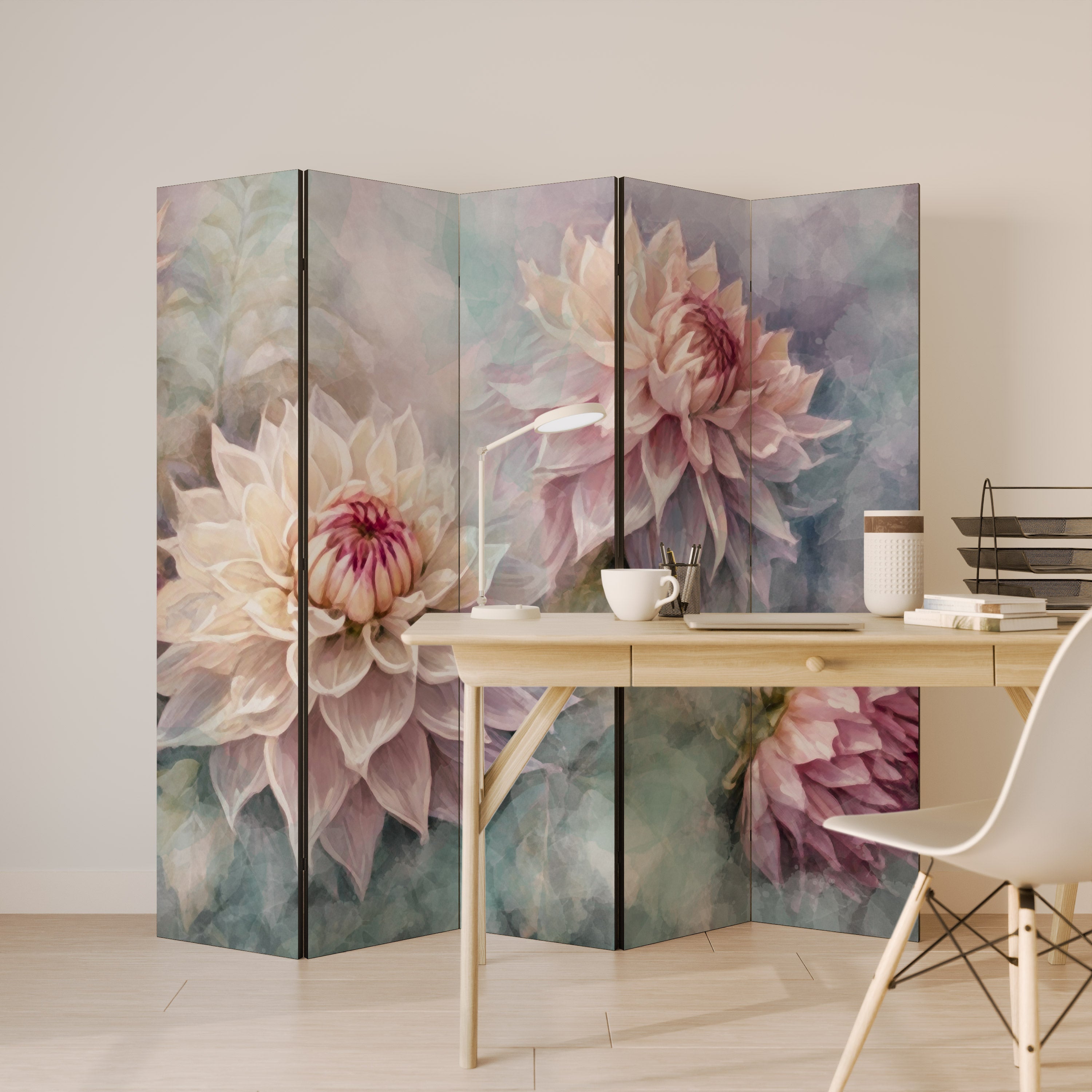LUMINOUS GARDEN Decorative 5-Panel Room Divider