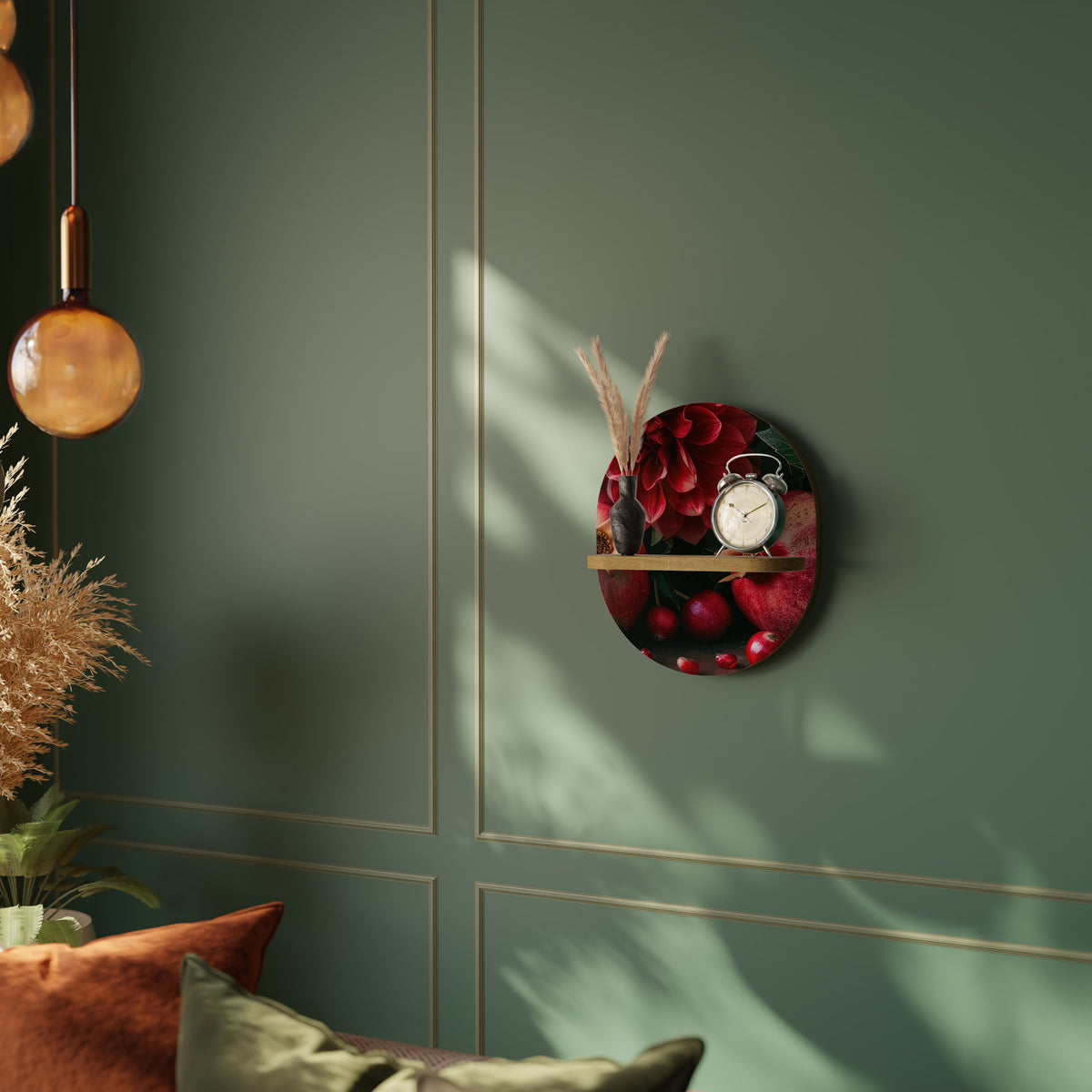DAHLIAS AND POMEGRANATES Art Shelf