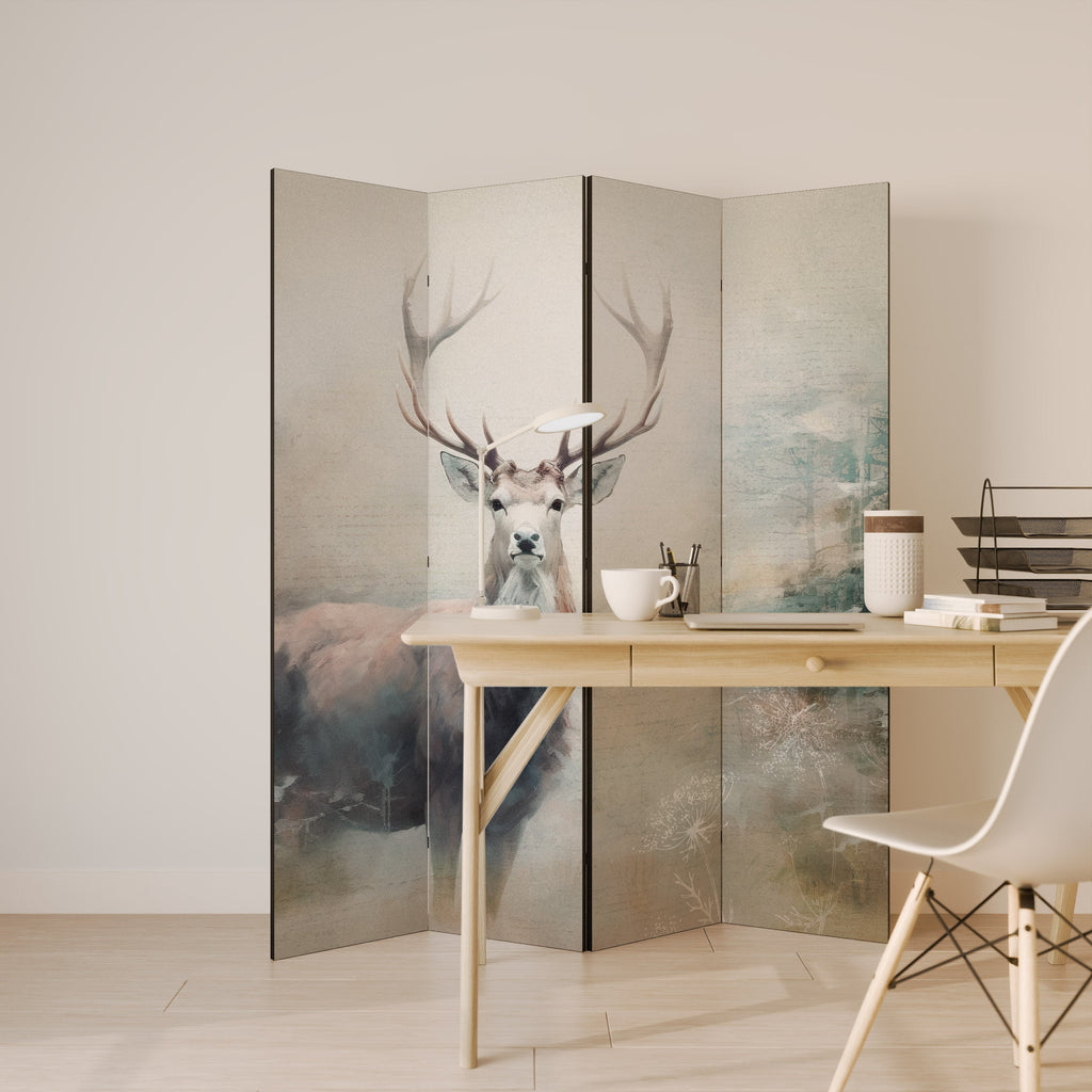 FOREST KING Decorative 4-Panel Room Divider