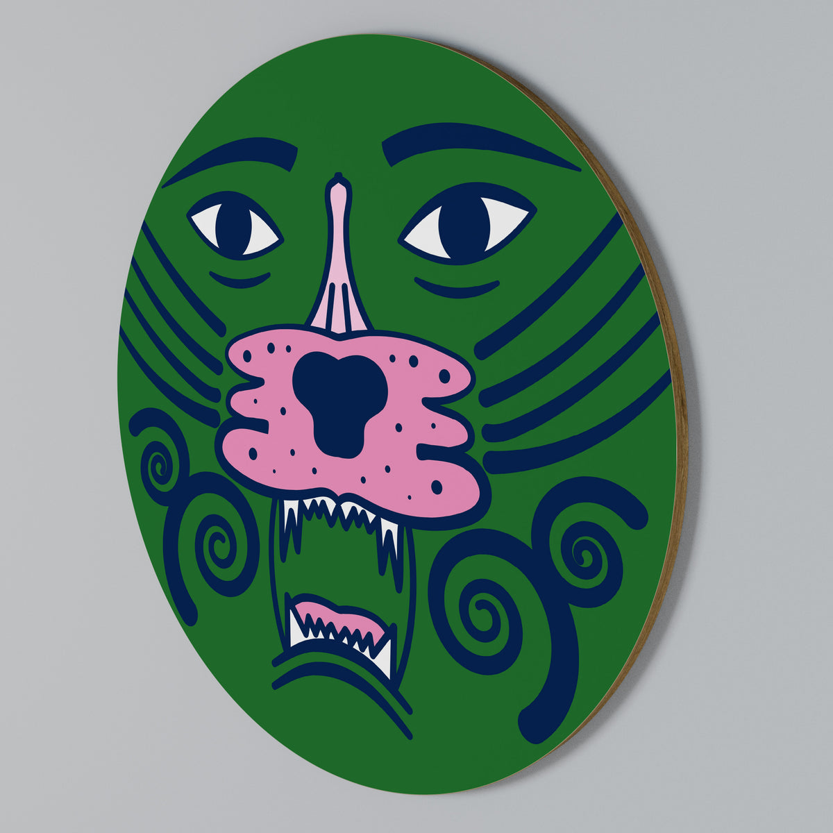 STAY WILD Στρογγυλός πίνακας ζωγραφικής