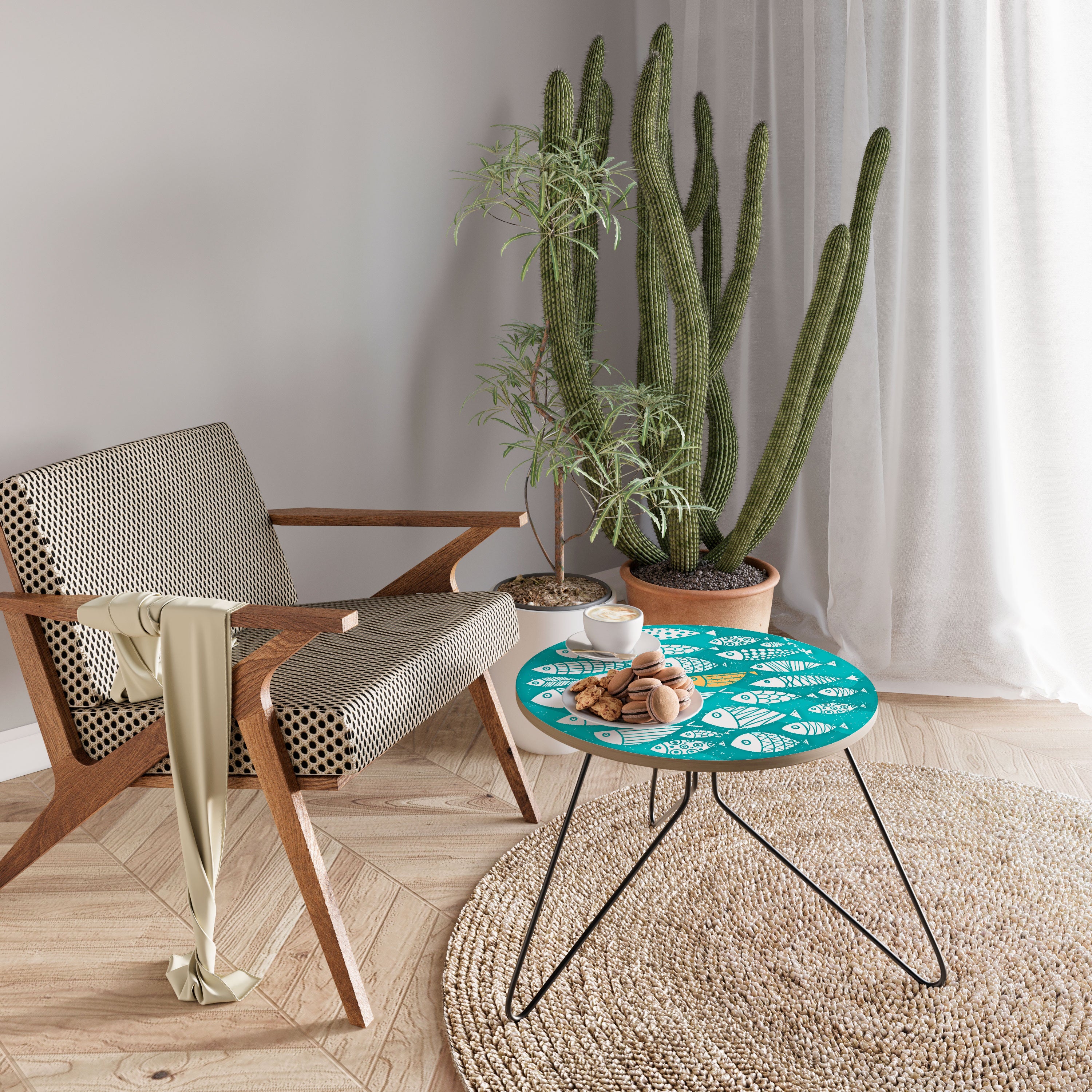 FISHY FOLK ART Τραπεζάκι σαλονιού