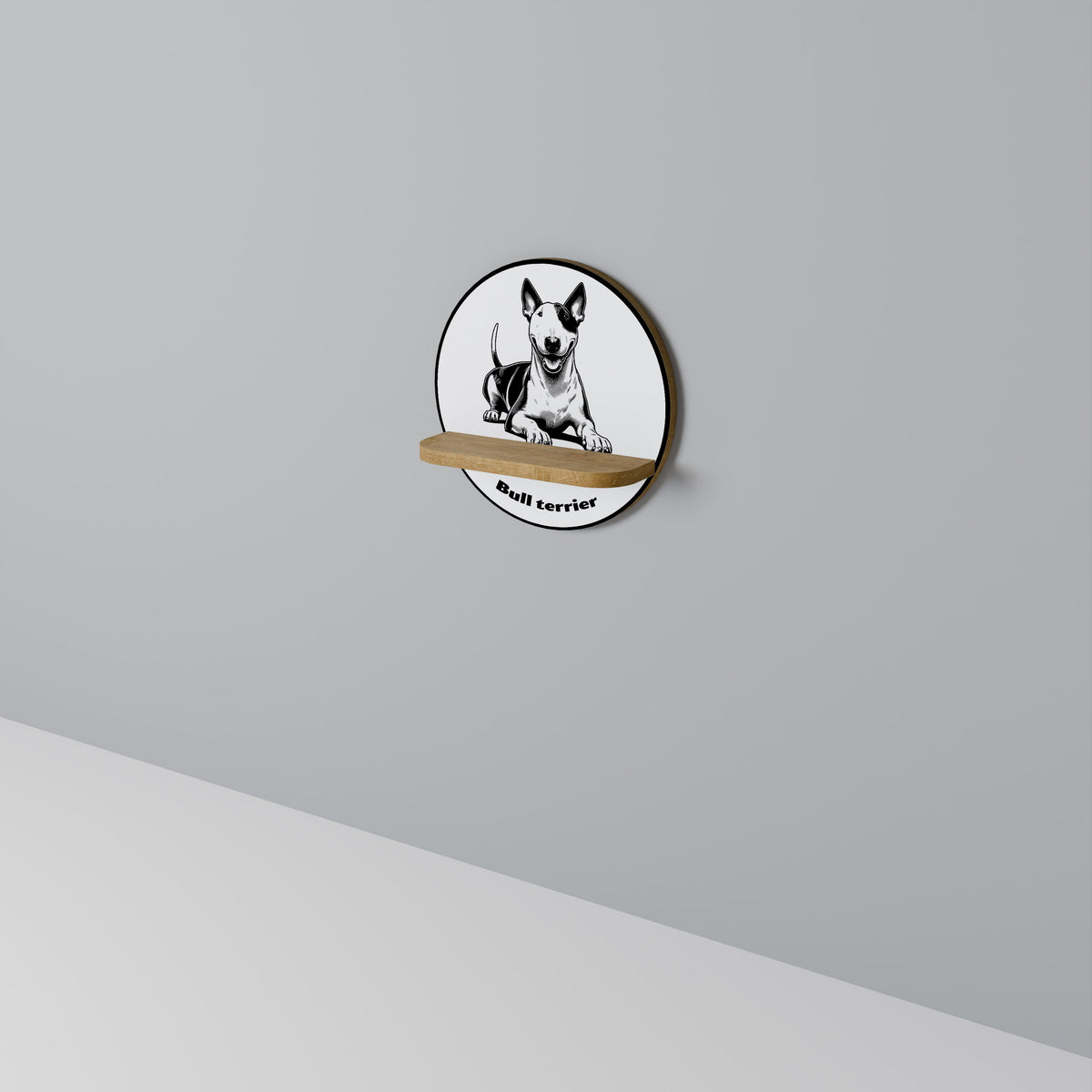 BULL TERRIER Art Shelf
