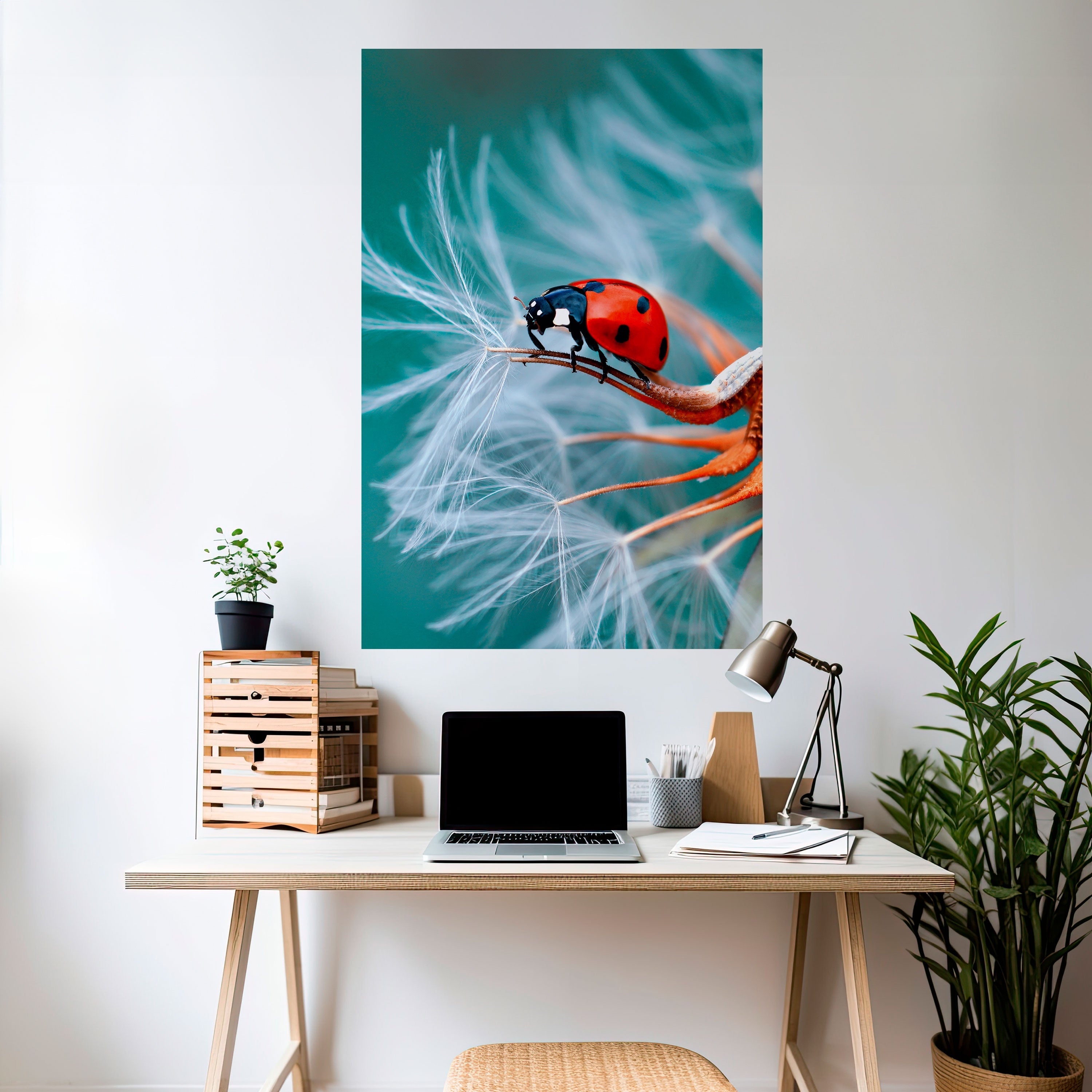 LADYBUG BALANCE Peel and Stick Vertical Poster