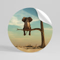DARE TO DREAM Peel and Stick Round Sticker