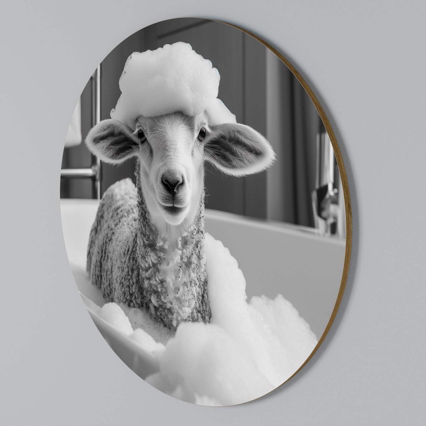 BUBBLE BATH BAA Στρογγυλός πίνακας ζωγραφικής