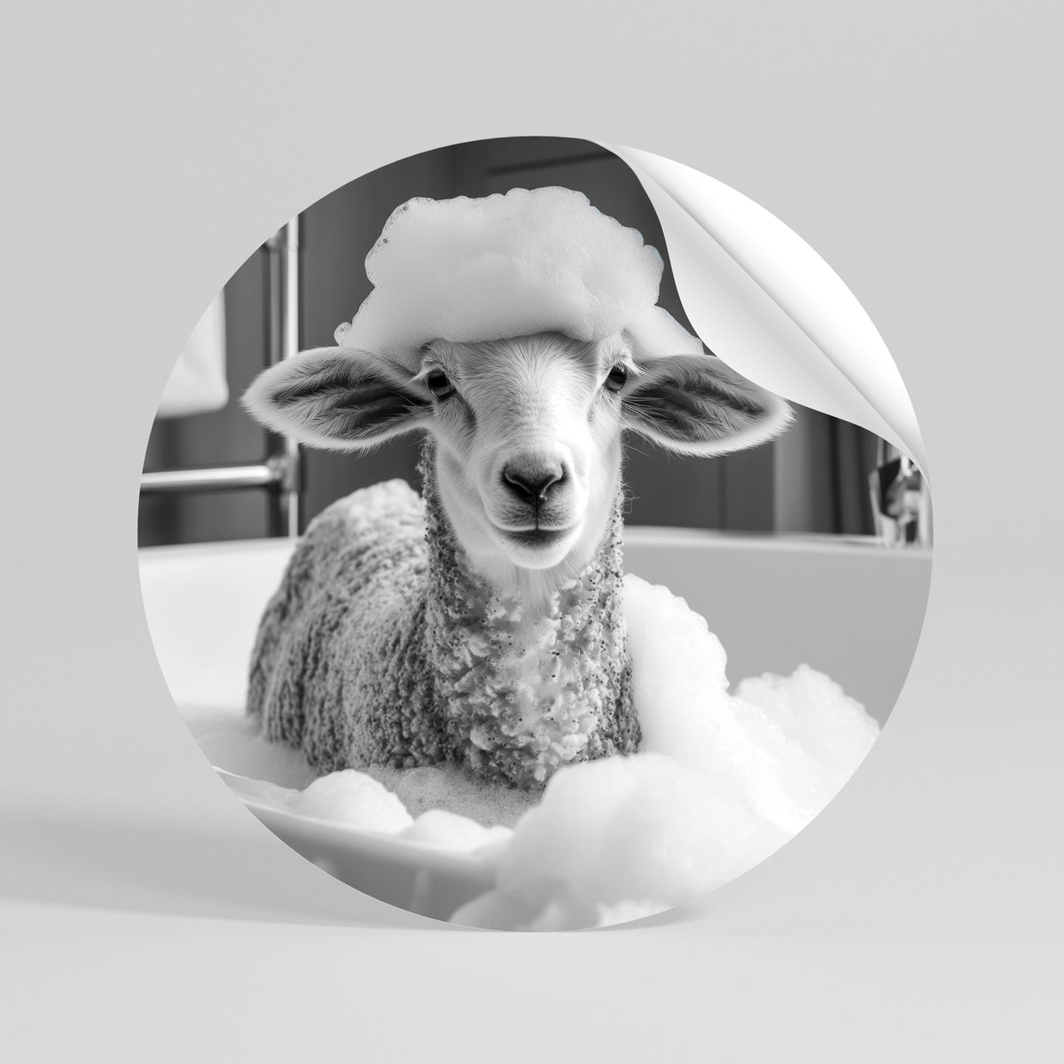 BUBBLE BATH BAA Αυτοκόλλητη Αφίσα στρογγυλή
