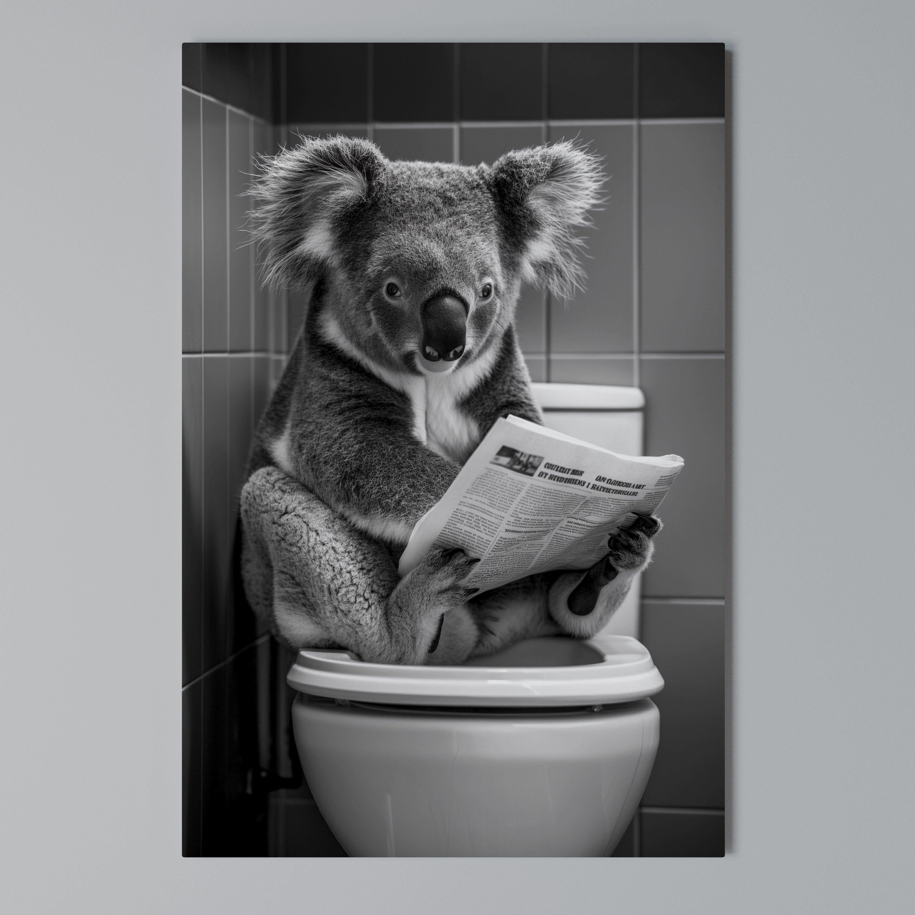 TOILET TIME TALES Κατακόρυφος Πίνακας σε Καμβά