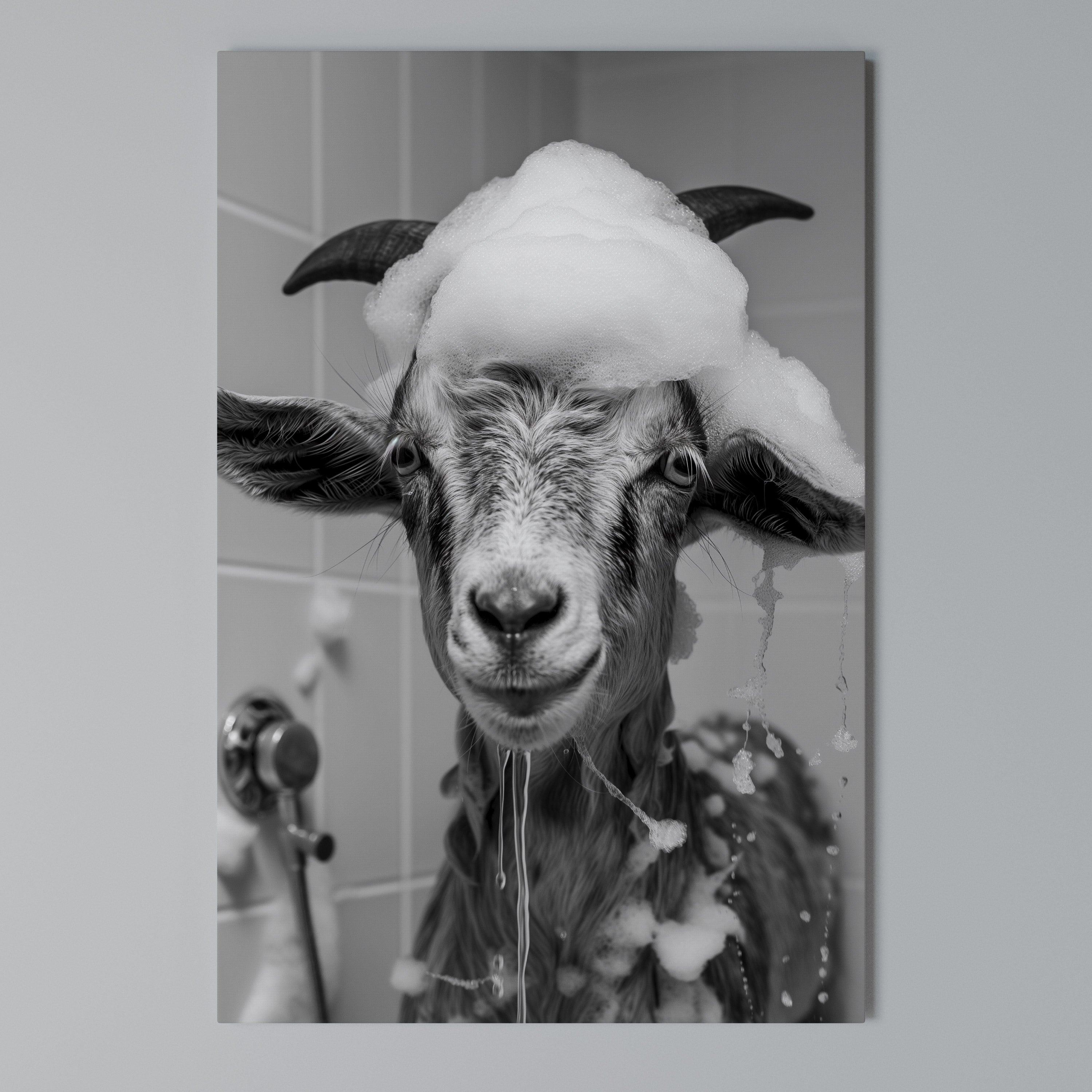 SOAPY GOAT GIGGLES Κατακόρυφος Πίνακας σε Καμβά
