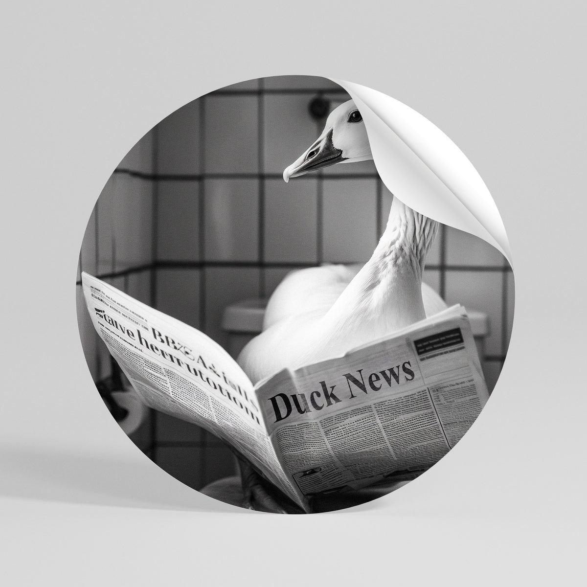 DUCKTAILS AND TIDBITS Αυτοκόλλητη Αφίσα στρογγυλή
