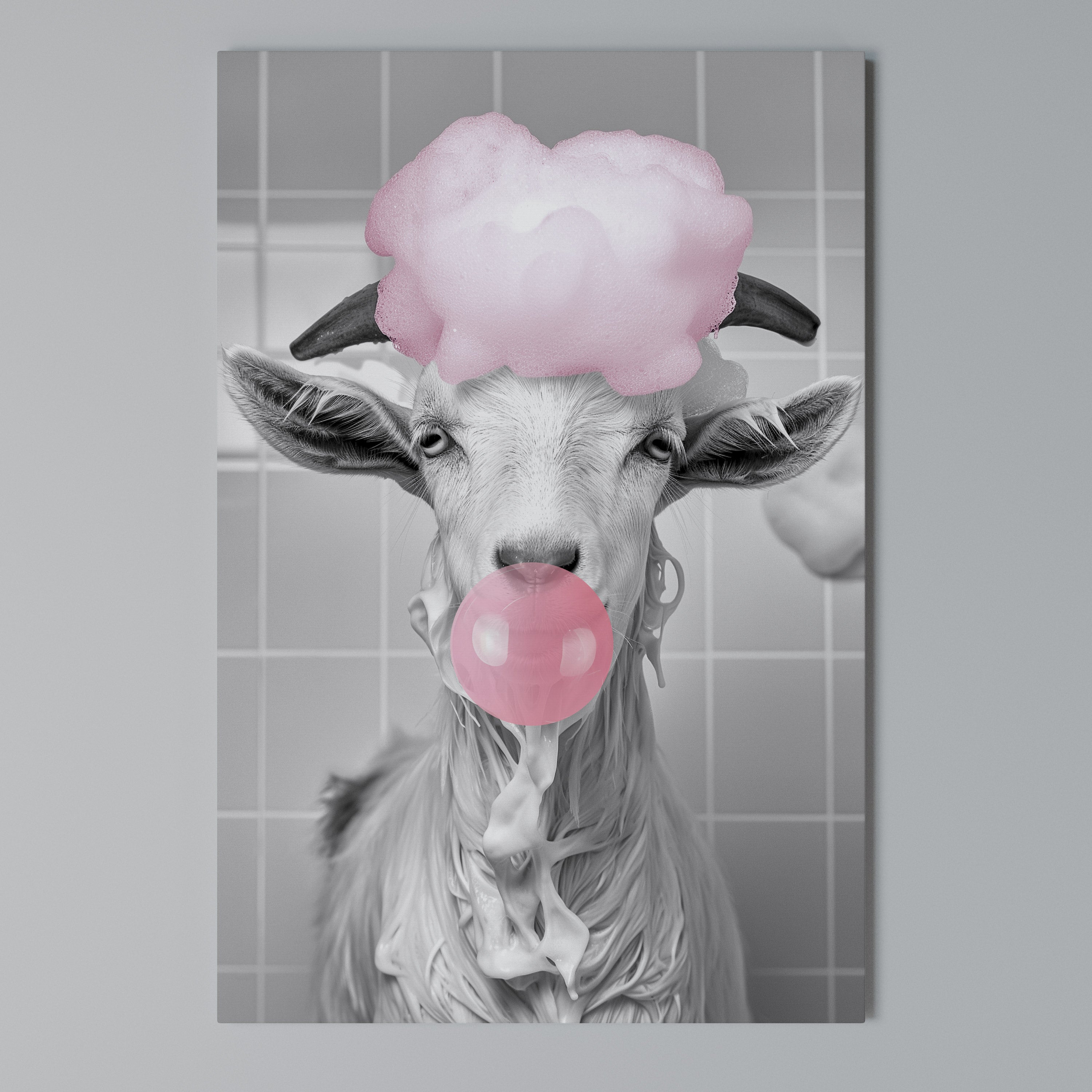 BUBBLEGUM BOVINE BLISS Κατακόρυφος Πίνακας σε Καμβά